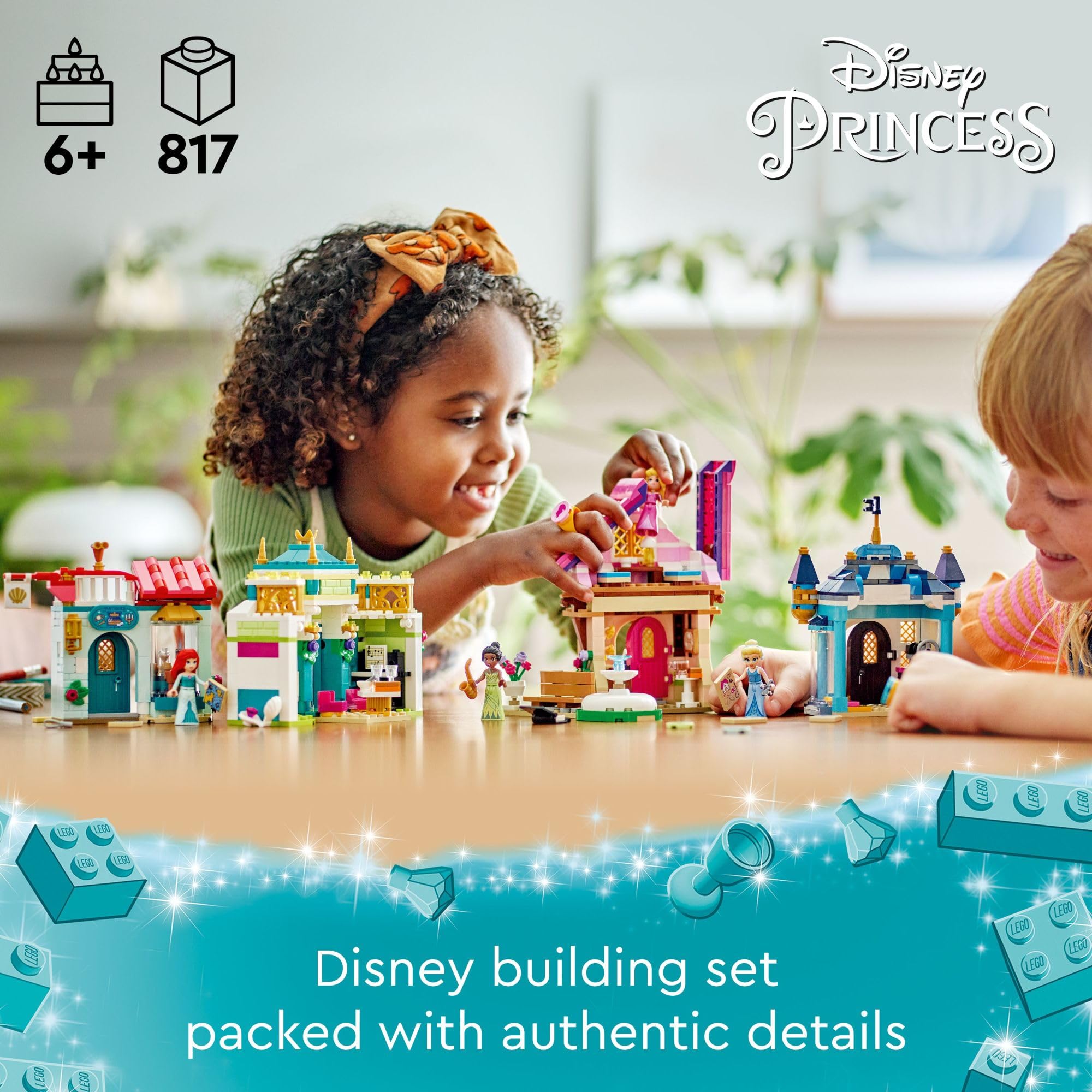 **LEGO Disney Princess Market Adventure Building Toy Set 43246 - Creative Pretend Play with Disney Toy Figures for Kids Ages 6+ - Perfect Gift for Birthdays, Holidays & Events - Great for Imaginative Play & Storytelling**
