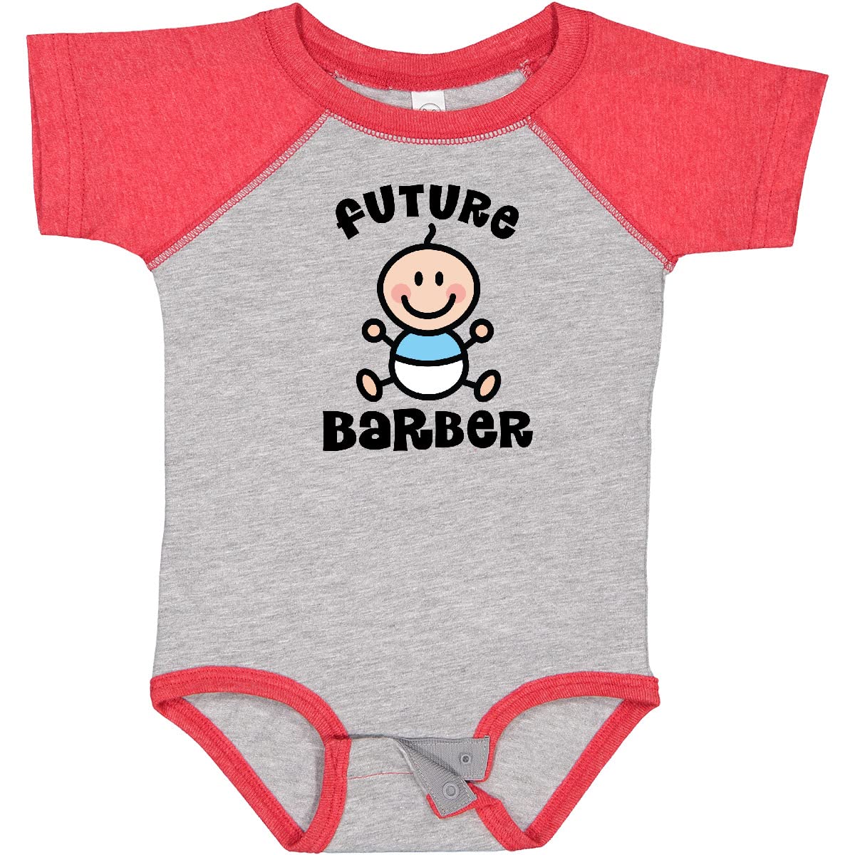 Inktastic Future Barber in Training Baby Boy Bodysuit - Cute & Comfortable Infant Outfit for Barber Shop Visits & Family Photos