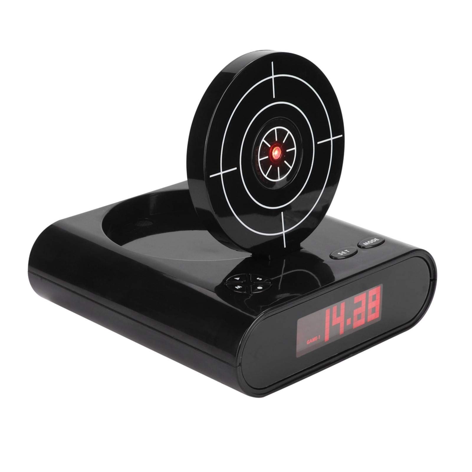 **Digital Alarm Clock with Target Design - Easy Time Setting, Multiple Alarm Modes, Kids Room Decor (Black) - Perfect for Bedrooms, Dorms & Gentle Wake-Up**