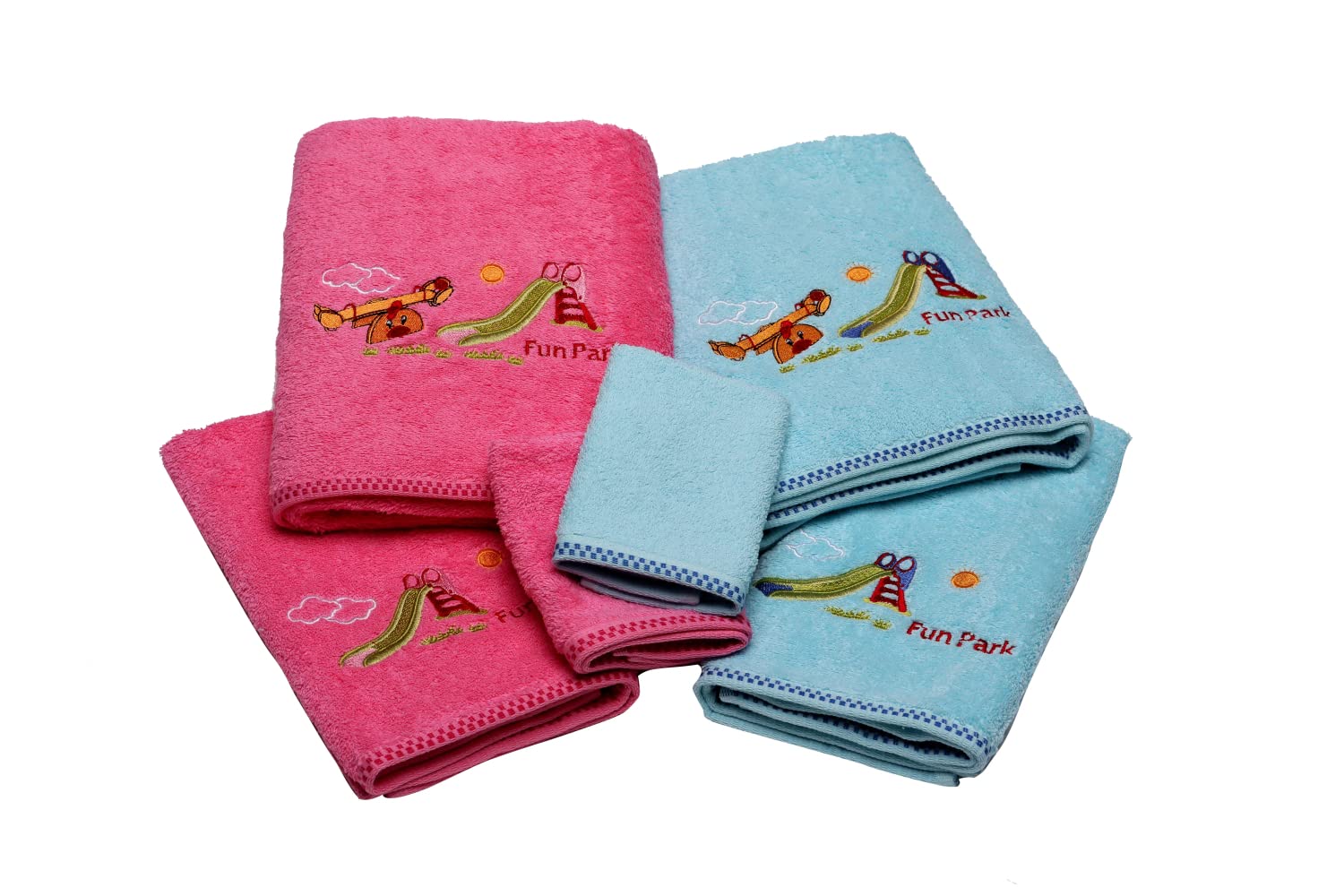 Premium 6-Piece Turkish Cotton Towel Set - Ultra Soft & Absorbent Bath, Hand Towels & Washcloths for Kids | Eco-Friendly, Quick-Drying & Hypoallergenic | Perfect for Bathroom, Beach, Pool & Spa Use