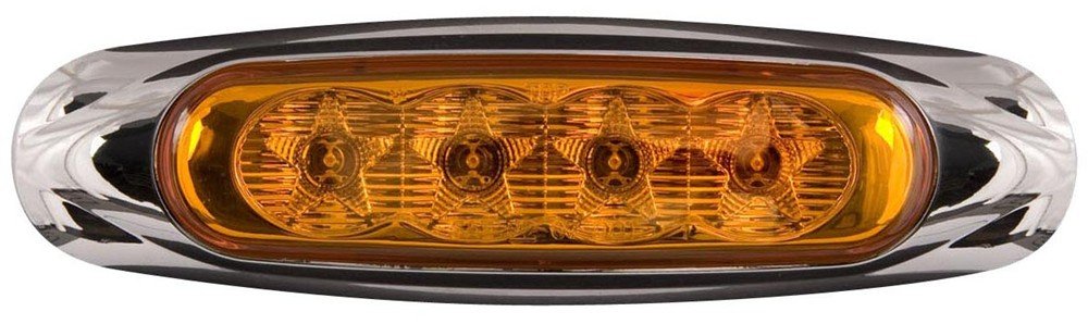10x Optronics MCL19AB Amber LED Truck Trailer Marker Clearance Lights - DOT Approved for Semi Trucks, Trailers & RVs - Waterproof & Durable for All Weather Conditions - Perfect for Night Driving & Road Safety
