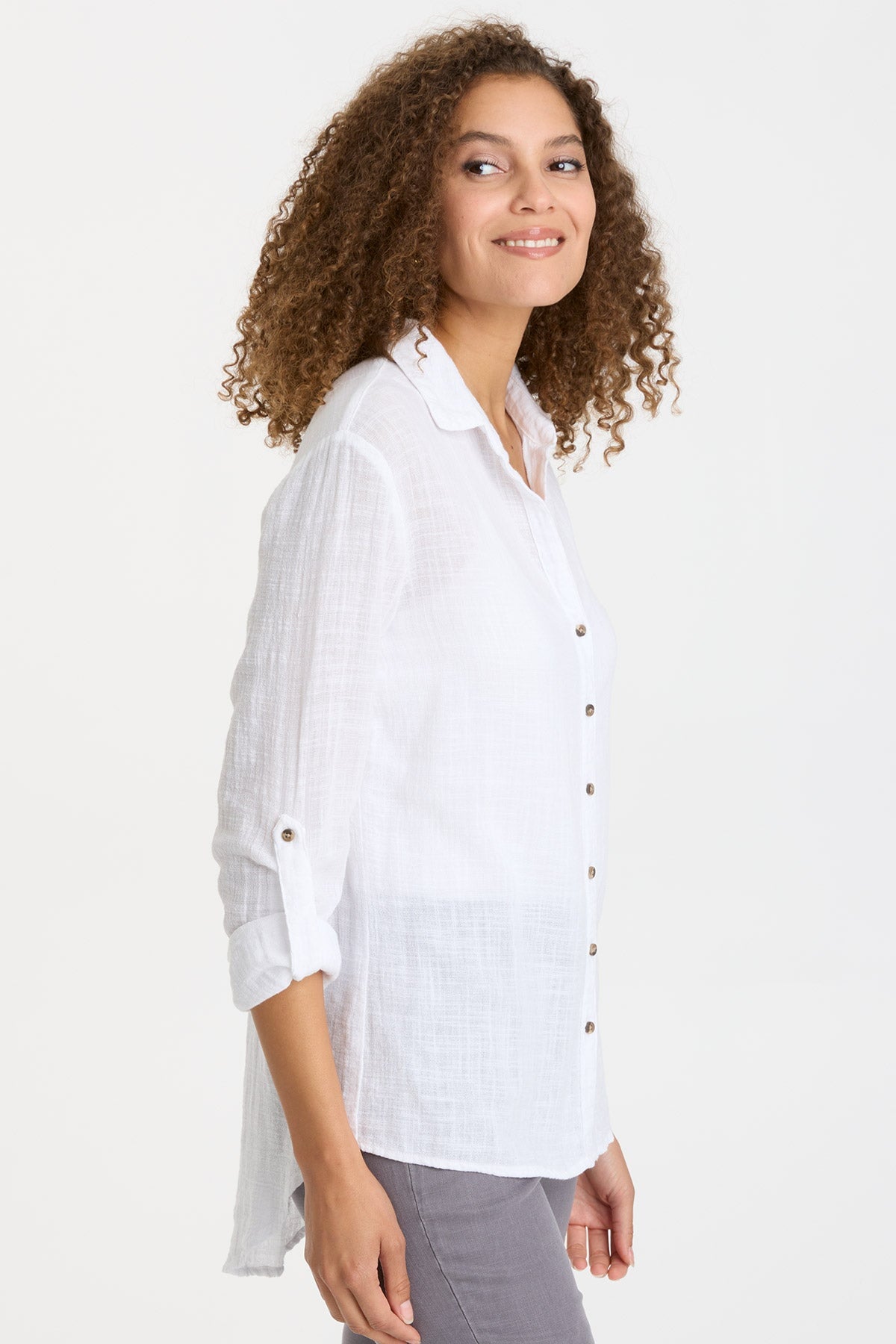 Stylish Porter Blouse in White - Elegant Women's Tops for Work & Casual Wear | Perfect for Office, Date Night & Everyday Outfits