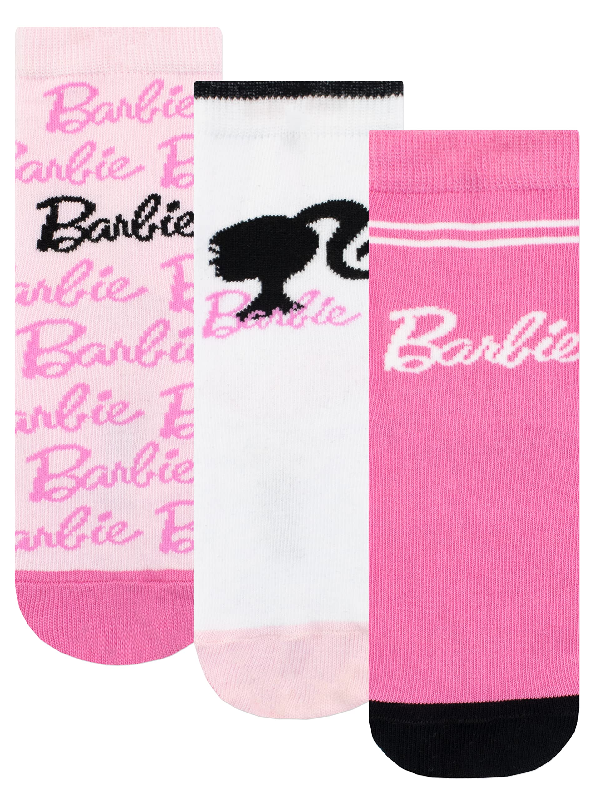 Barbie Girls' Socks - Cute & Comfortable Cotton Ankle Socks for Toddlers & Kids - Perfect for School, Playtime & Everyday Wear