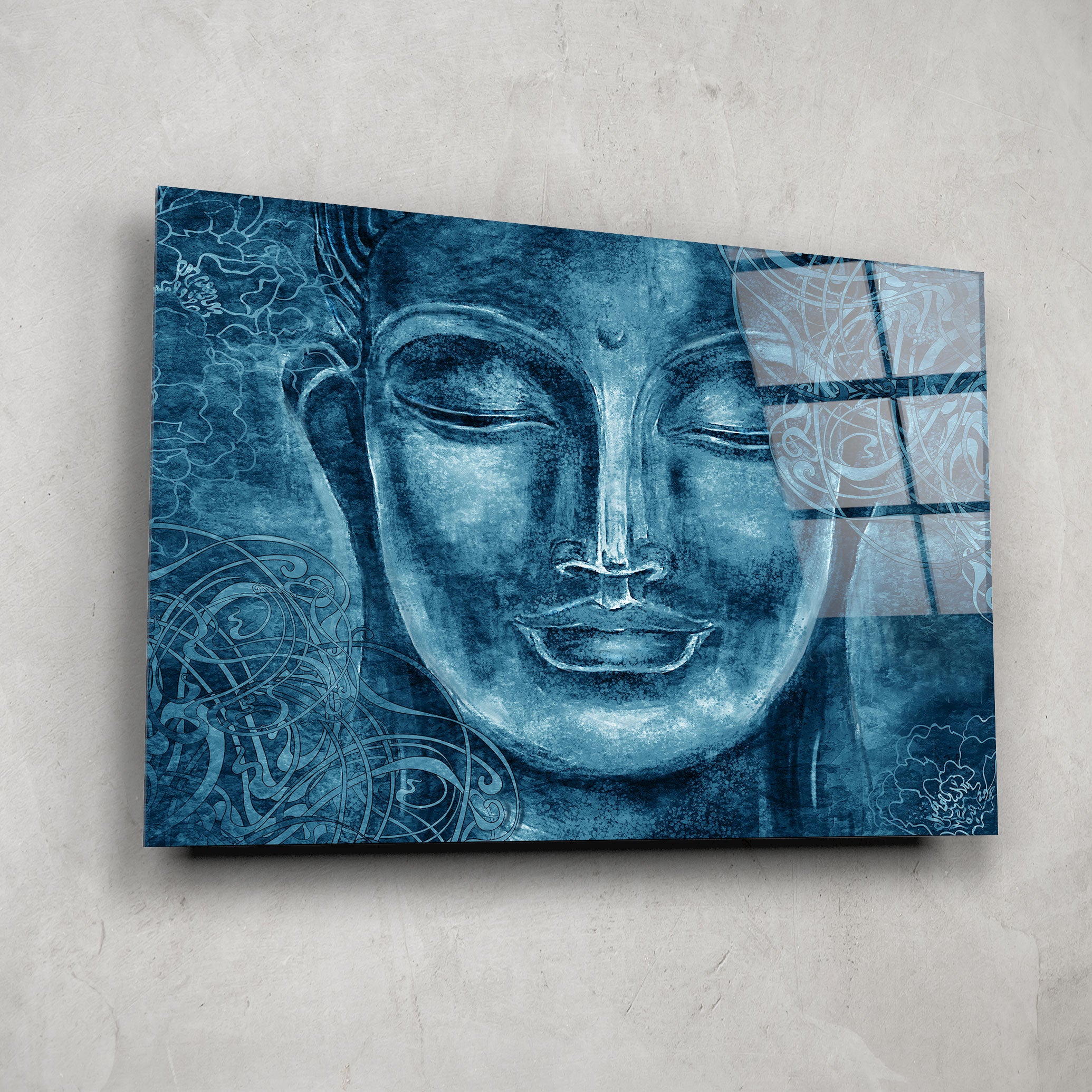 Buddha Blue II - Premium Handmade Statue for Home & Office Decor | Perfect for Meditation Spaces, Yoga Studios & Gift Giving