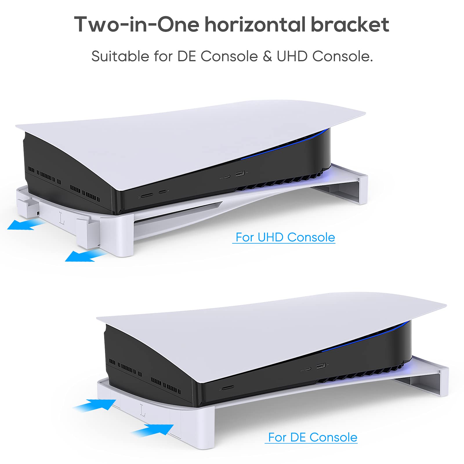 MENEEA PS5 Horizontal Stand - Compatible with PlayStation 5 Disc & Digital Edition | Durable Cooling Base for PS5 Console Accessories | Perfect for Gaming Setup & Entertainment Centers