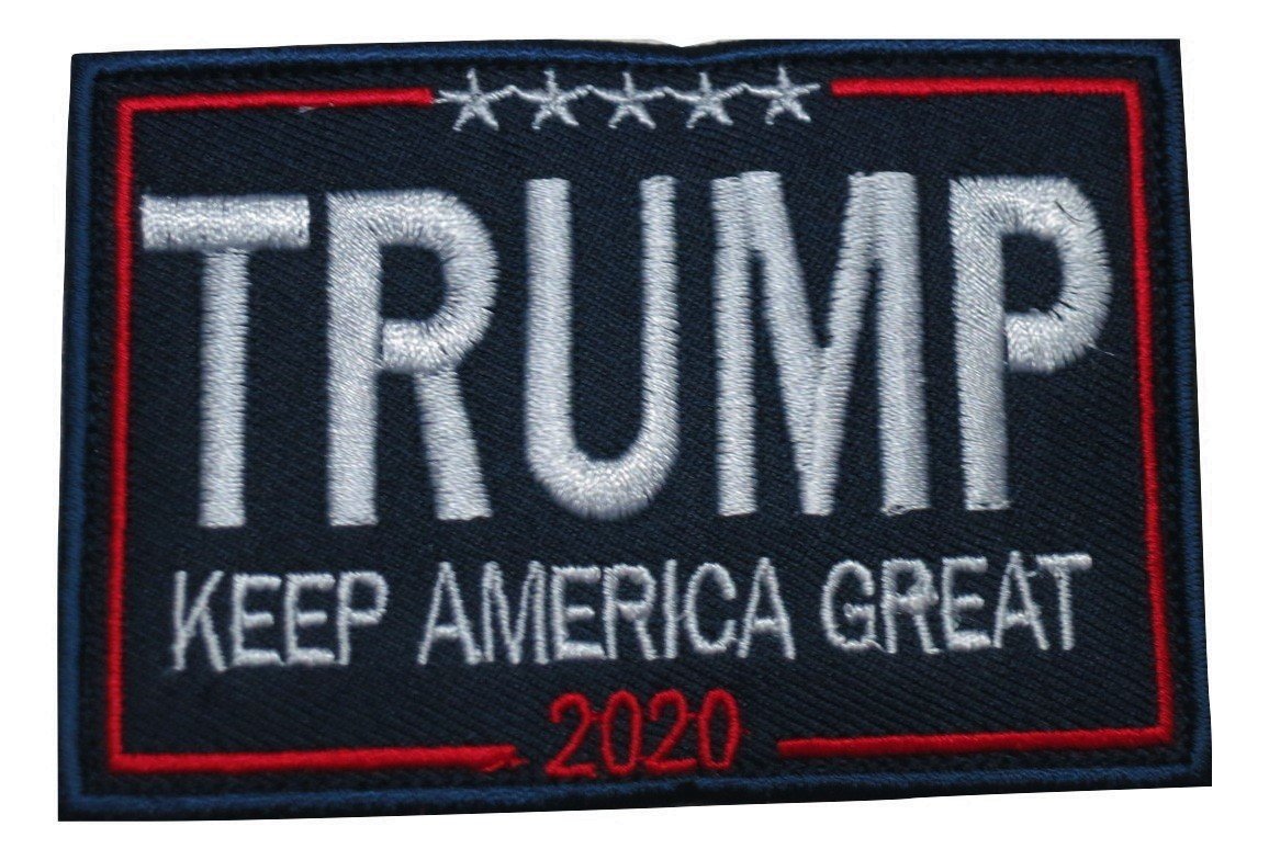 TrendyLuz Trump Keep America Great 2020 MAGA Embroidered Hook & Loop Patch - Patriotic Hat & Vest Accessory for Political Supporters