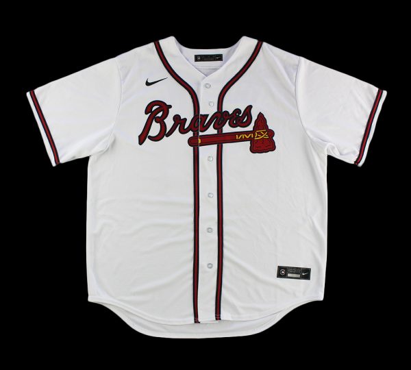 Authentic Ronald Acuna Jr. Autographed Atlanta Braves Nike White MLB Jersey - Official Player Signed Baseball Jersey for Collectors & Fans - Perfect for Game Day, Memorabilia Displays & Braves Merchandise Collections