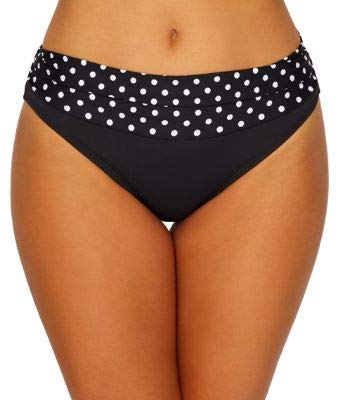 Sunsets Women's Unforgettable Shirred Band Bikini Bottom Swimsuit - High Waisted Beachwear for Summer Vacation & Pool Party