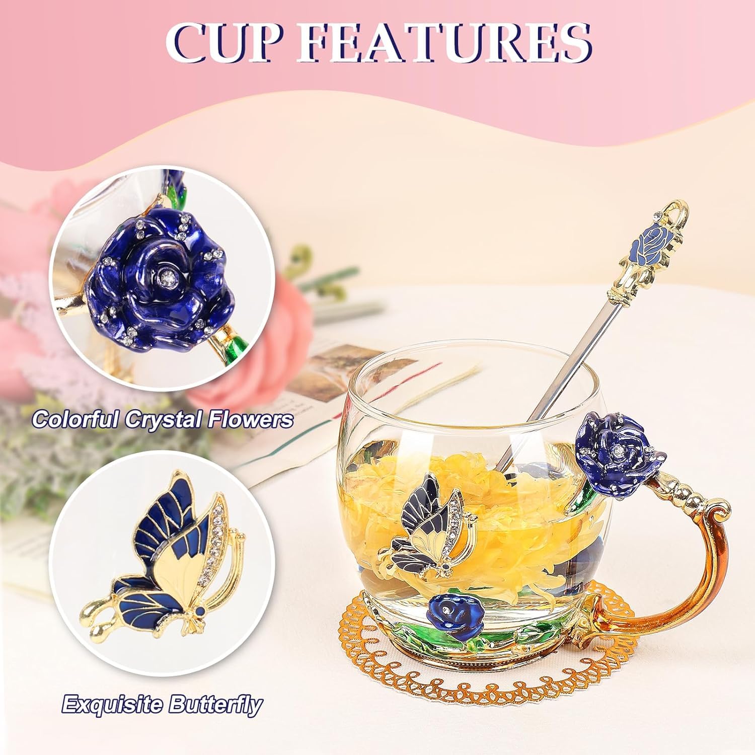 Mother's Day Gifts - Floral Coffee Mug for Mom from Daughter or Son | Unique Present for Mother, Stepmom, New Mom & Women | Perfect for Mother's Day, Birthday, Valentine's Day | Great for Coffee, Tea & Office Use