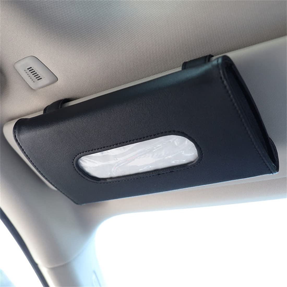 Car Tissue Box Holder - PU Leather Sun Visor & Backseat Dispenser for Auto Accessories - Perfect for Road Trips & Daily Commute