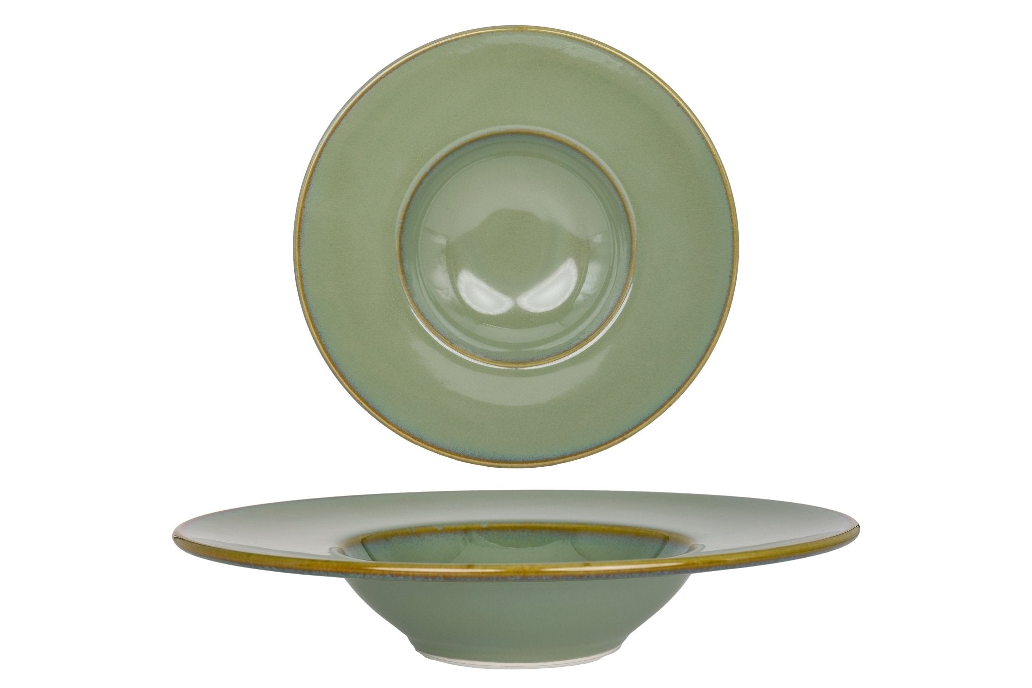 Sage Hygge Pasta Plate 28cm (400cc) - Premium Ceramic Dinner Plate for Pasta, Soup & Salad - Perfect for Home Dining, Restaurants & Gifts