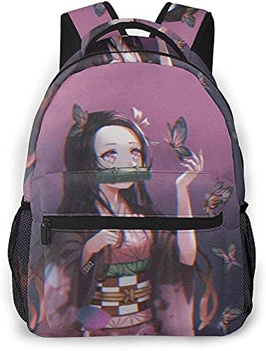 Demon Slayer Anime Laptop Backpack - Durable 15.6 Inch College Backpack for School, Work & Travel - Stylish Tanjiro Kamado Design for Students & Anime Fans