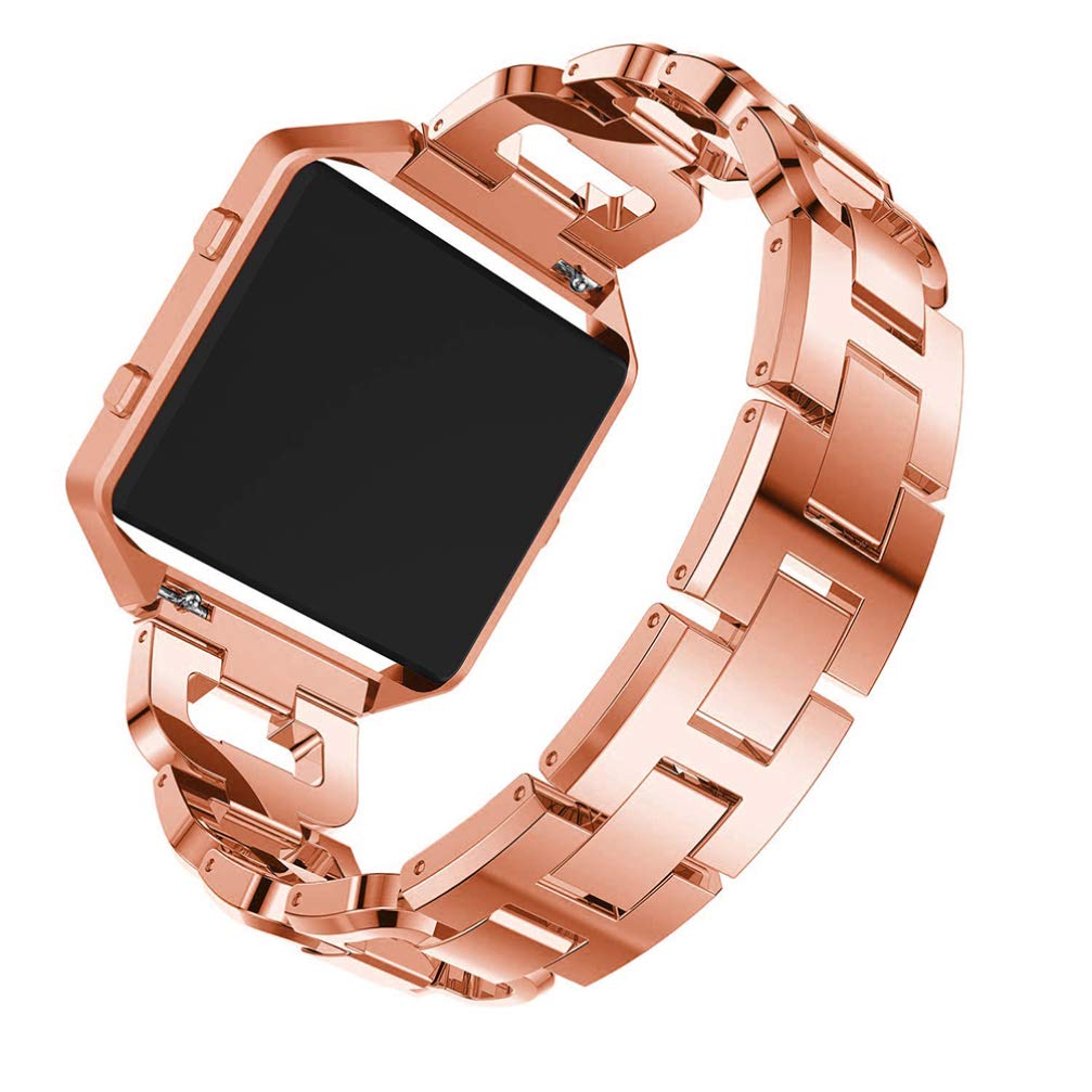 Hemobllo Rose Gold Rhinestone Watch Band - Quick Release Replacement Strap with Frame for Men, Compatible with Smartwatches & Dress Watches, Perfect for Weddings, Parties & Formal Events