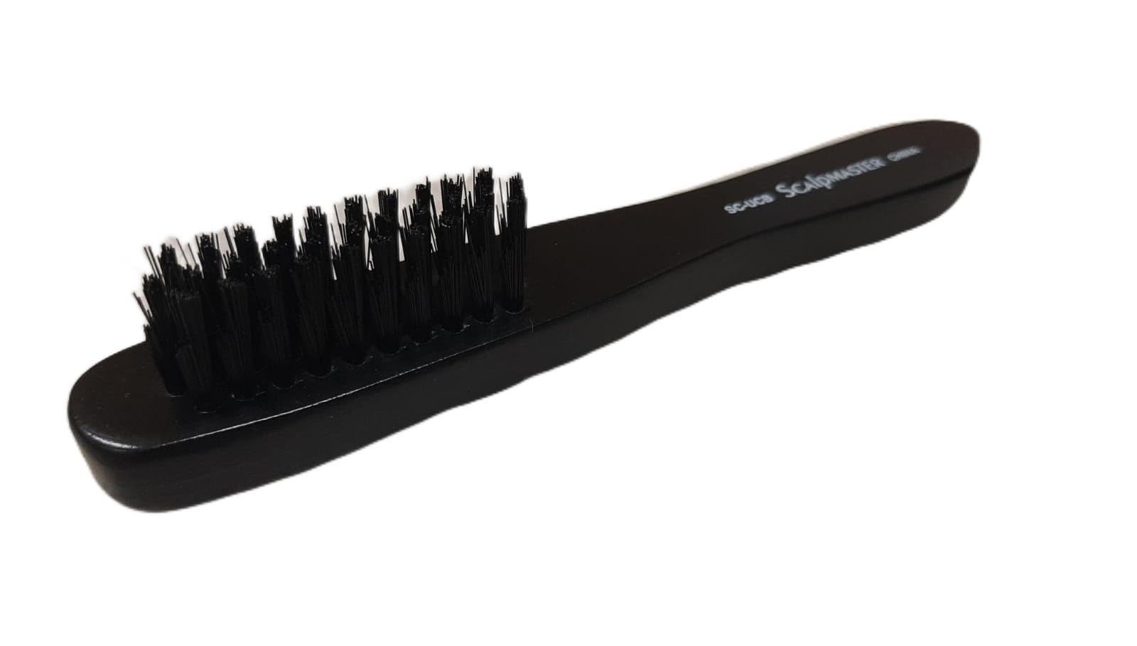 Scalpmaster Professional Black Nylon Bristle Hair Clipper Cleaning Brush - Perfect for Barbershops, Home Grooming & Pet Clipper Maintenance