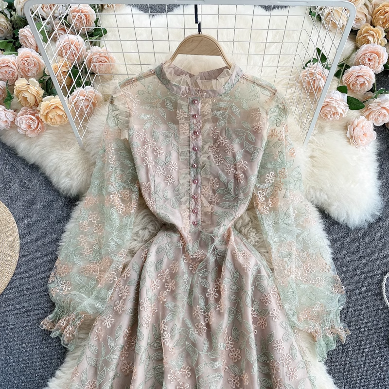 Fairy Sweet Girls Embroidered Lace Dress - Spring Floral Skirt for Toddler & Kids | Perfect for Easter, Birthday Parties & Photo Shoots