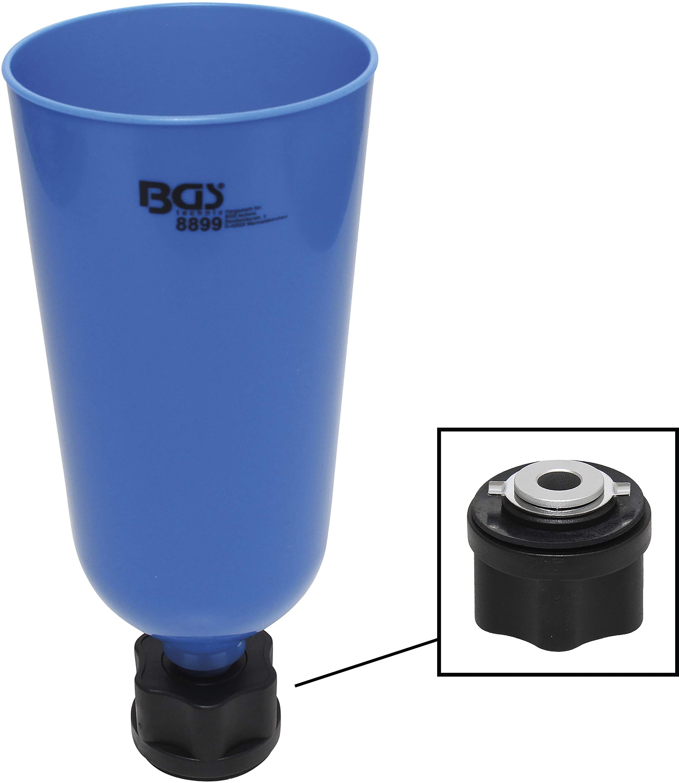 BGS 8899 Oil Funnel with Bayonet Adaptor - Compatible with VAG, Mercedes-Benz, BMW, Porsche, Volvo - Perfect for Engine Oil Changes & Fluid Maintenance