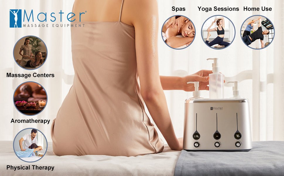 Professional 3-Bottle Heated Massage Oil Warmer & Lotion Dispenser - Fast Warming Body Cream Heater for Spa, Massage Therapy & Home Use - Perfect for Relaxation & Skin Care