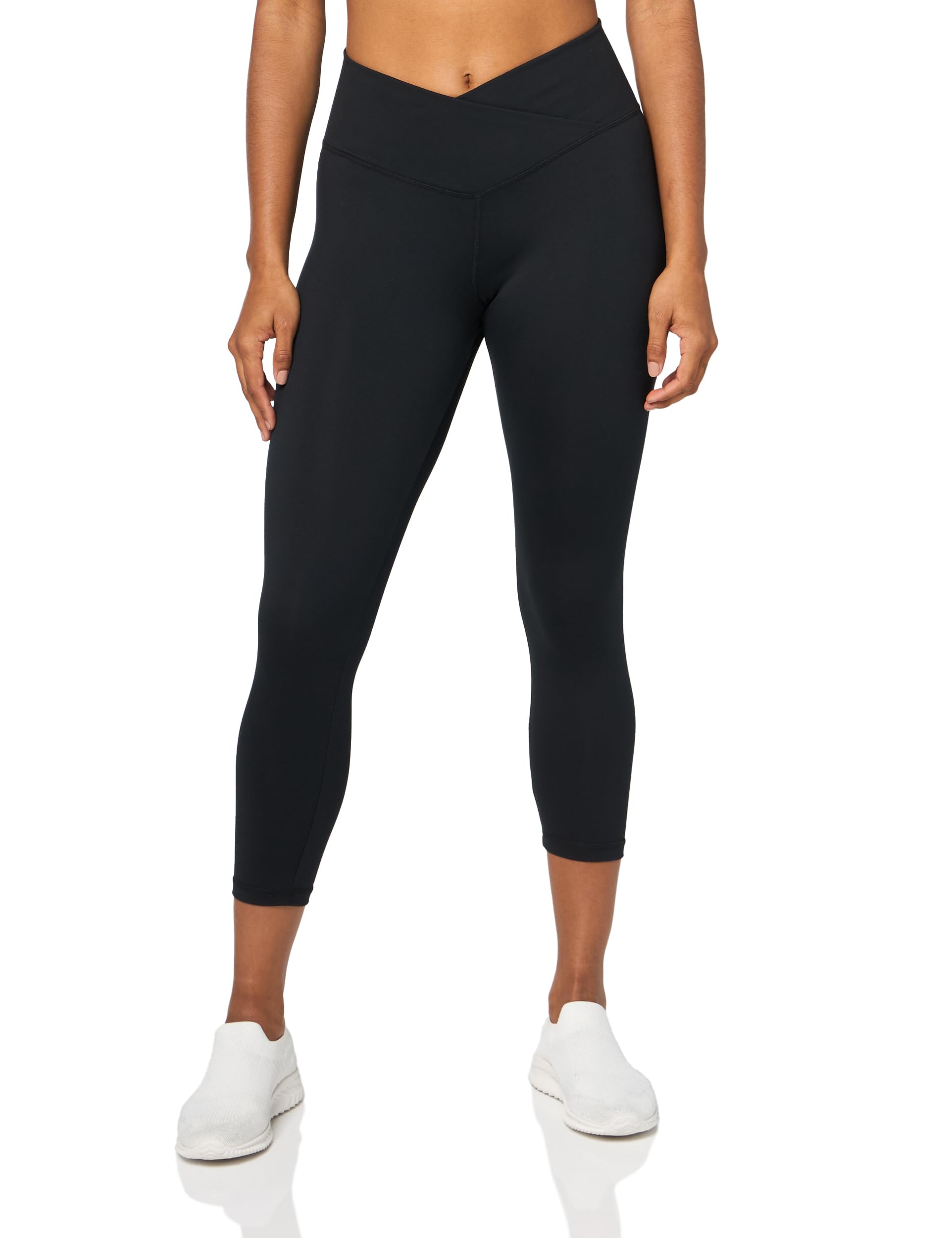 Danskin Women's High Waist Yoga Leggings - Breathable Workout Pants for Running, Gym & Lounge - Plus Size Activewear with Crossover Waistband