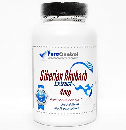 PureControl Siberian Rhubarb Extract 100 Capsules (4mg per Capsule) | Premium Quality Supplement for Immune Support & Digestive Health | Supports Natural Detox & Wellness Routine