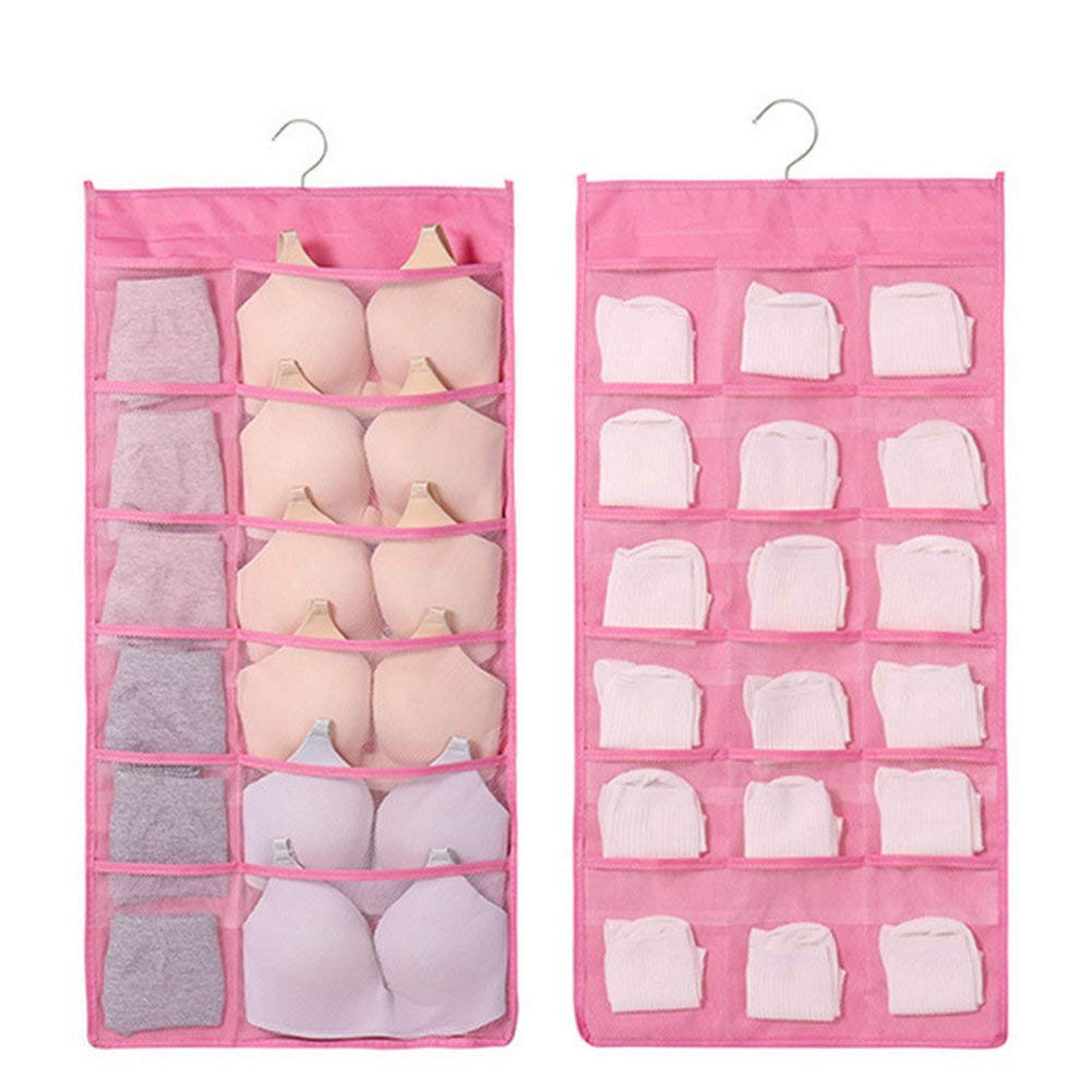 Dual-Sided Rotating Hanger Organizer for Underwear, Bras, Jewelry & Small Items - Space-Saving Wardrobe Storage Solution for Closet, Bathroom & Travel