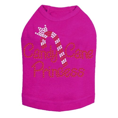 Sparkling Rhinestone Princess Candy Cane Tank Top for Women - Multiple Color Options - Perfect for Christmas Parties, Holiday Events & Festive Celebrations