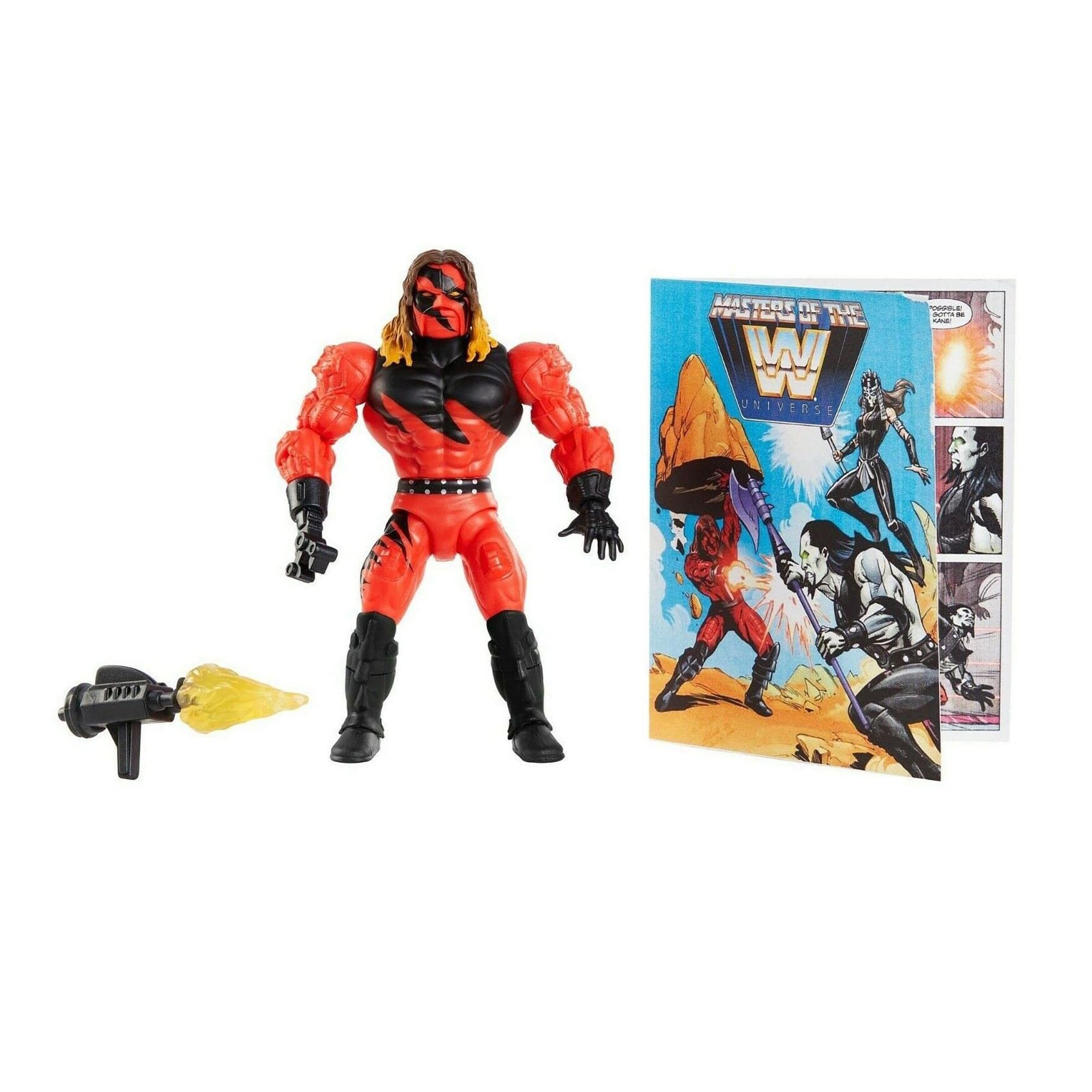 Masters of the WWE Universe Kane Action Figure - Collectible Wrestling Toy for Kids & Adults - Perfect for Display, Play & WWE Fan Collections
