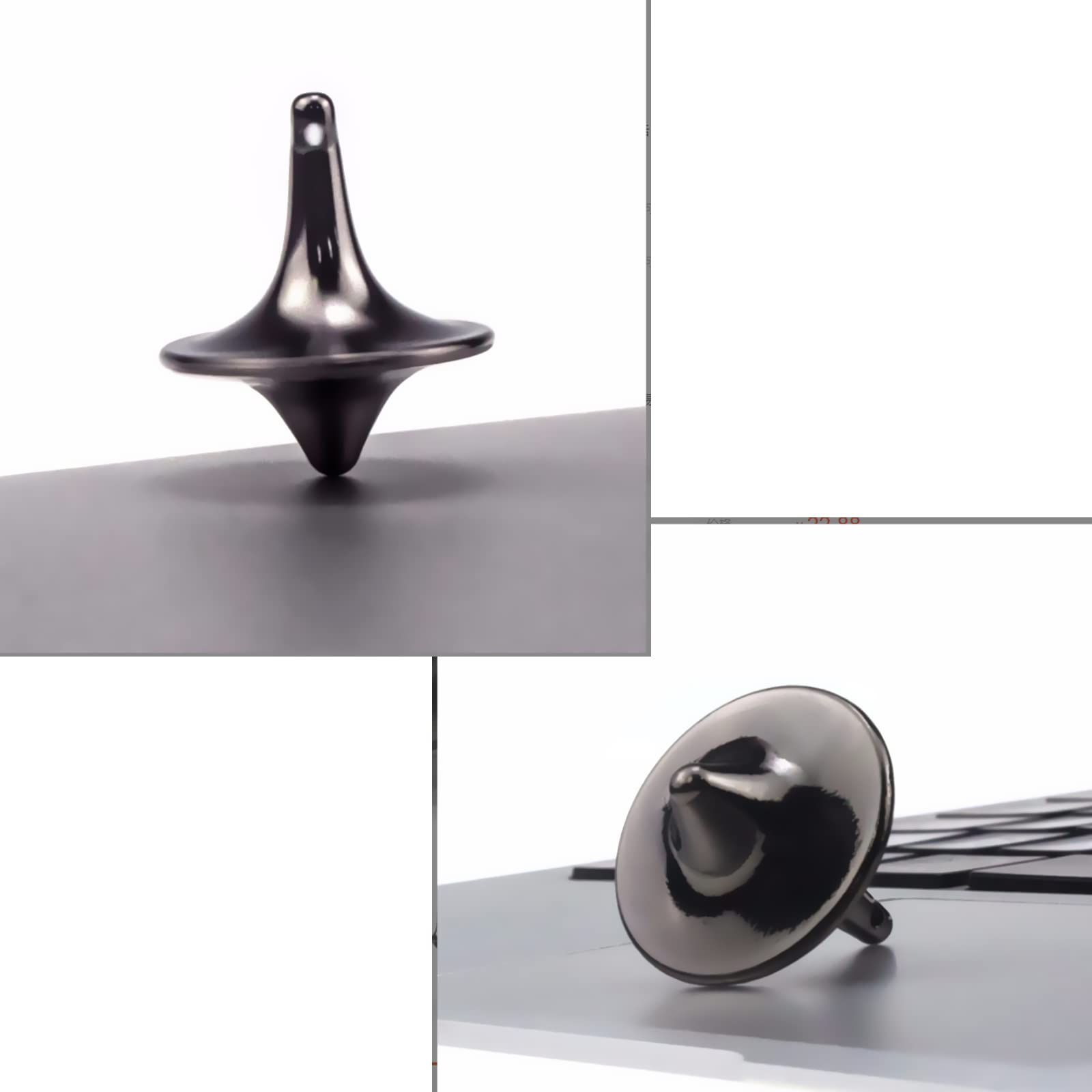 Premium Metal Spinning Top - High Accuracy Gyro Toy for Stress Relief & Focus - Silver, Gold, Black - Perfect for Office Desk, Classroom & Fidget Play