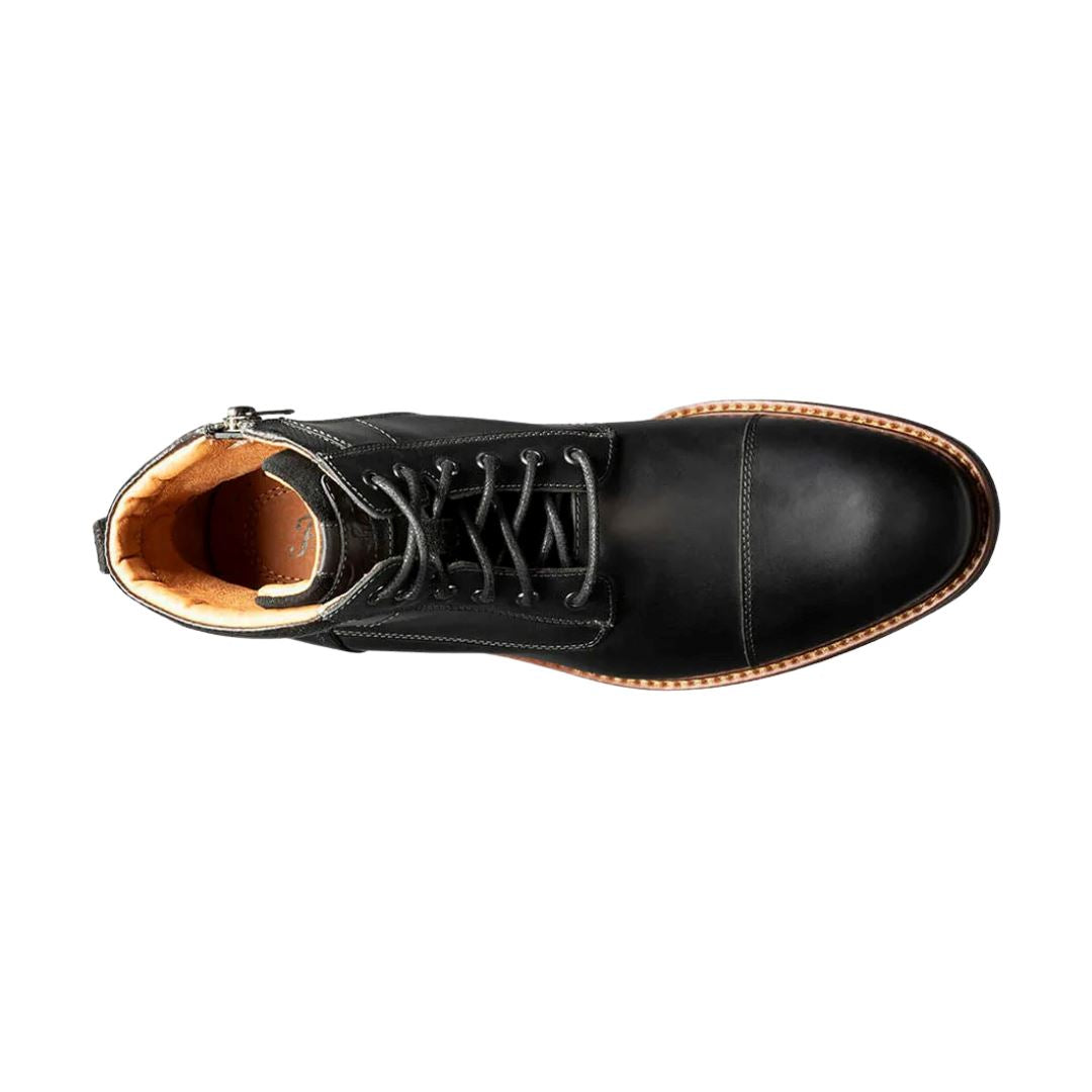 FLORSHEIM LODGE CAP TOE LACE UP BOOTS FOR MEN - DURABLE LEATHER WORK BOOTS FOR OUTDOOR, CASUAL & OFFICE WEAR