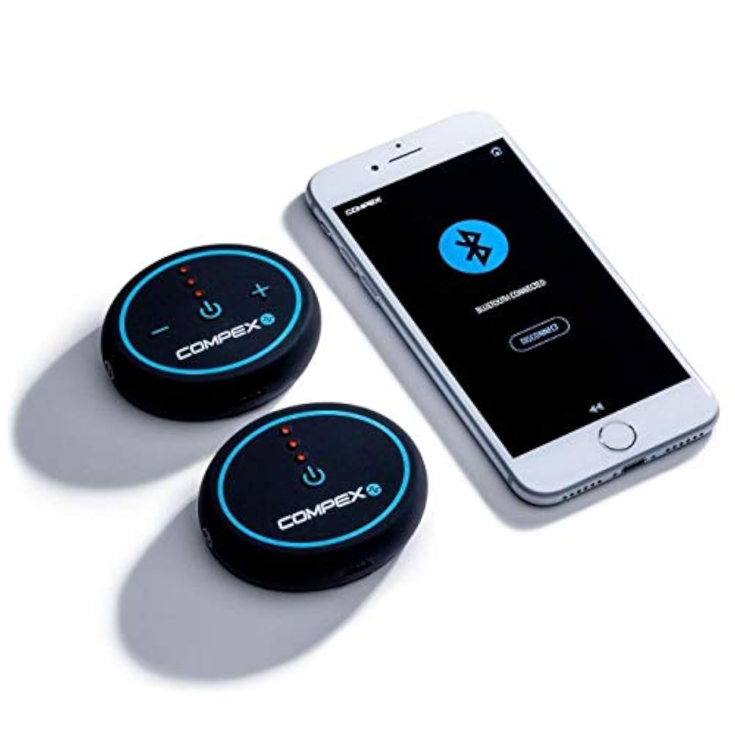 Compex Mini Wireless EMS & TENS Muscle Stimulator - 2 Pods, Smartphone Compatible (iOS & Android) with Mobile App for Workouts, Recovery & Training Log - Perfect for Home Gym, Physical Therapy & Athletic Performance