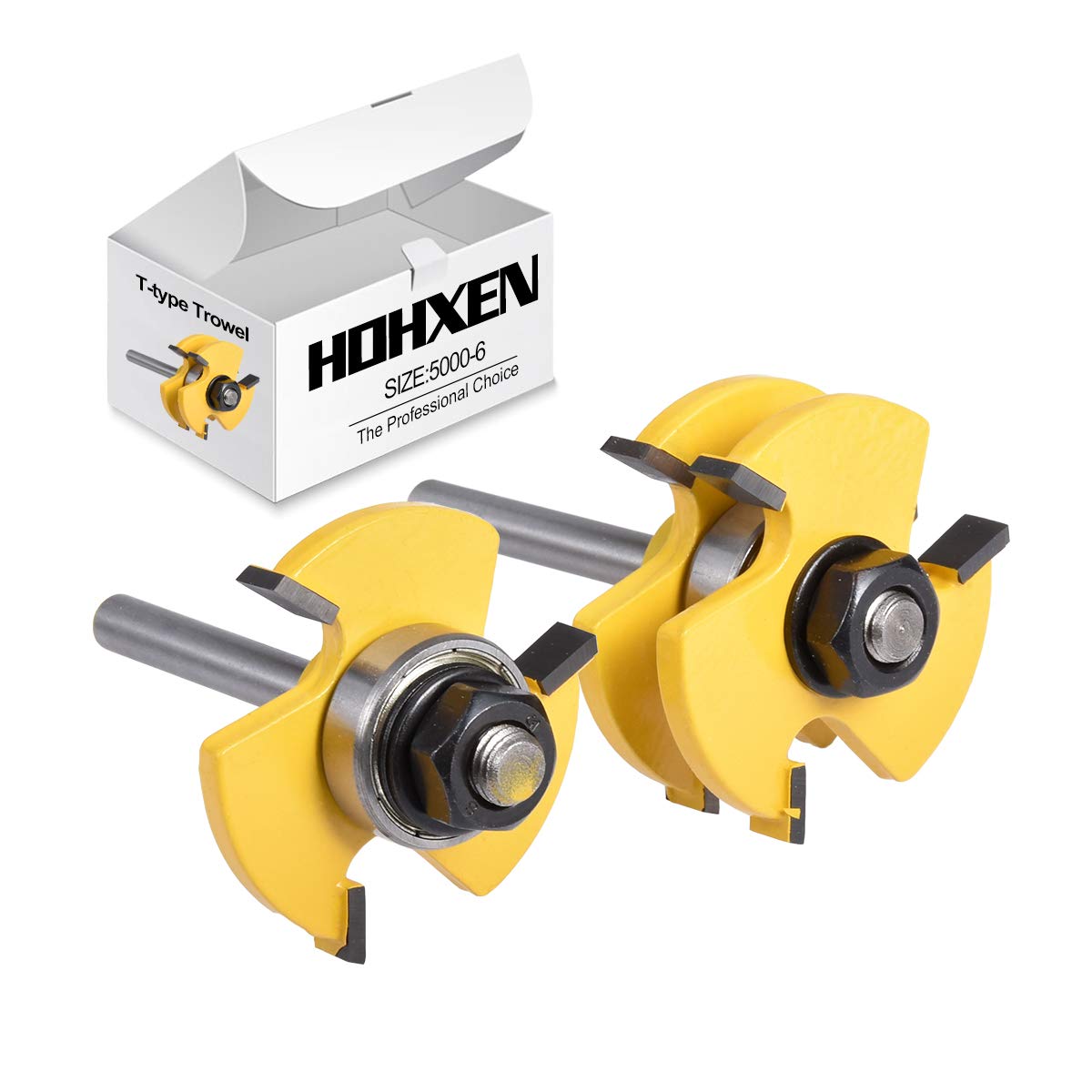 2PCS Tongue and Groove Router Bit Set - 1/2