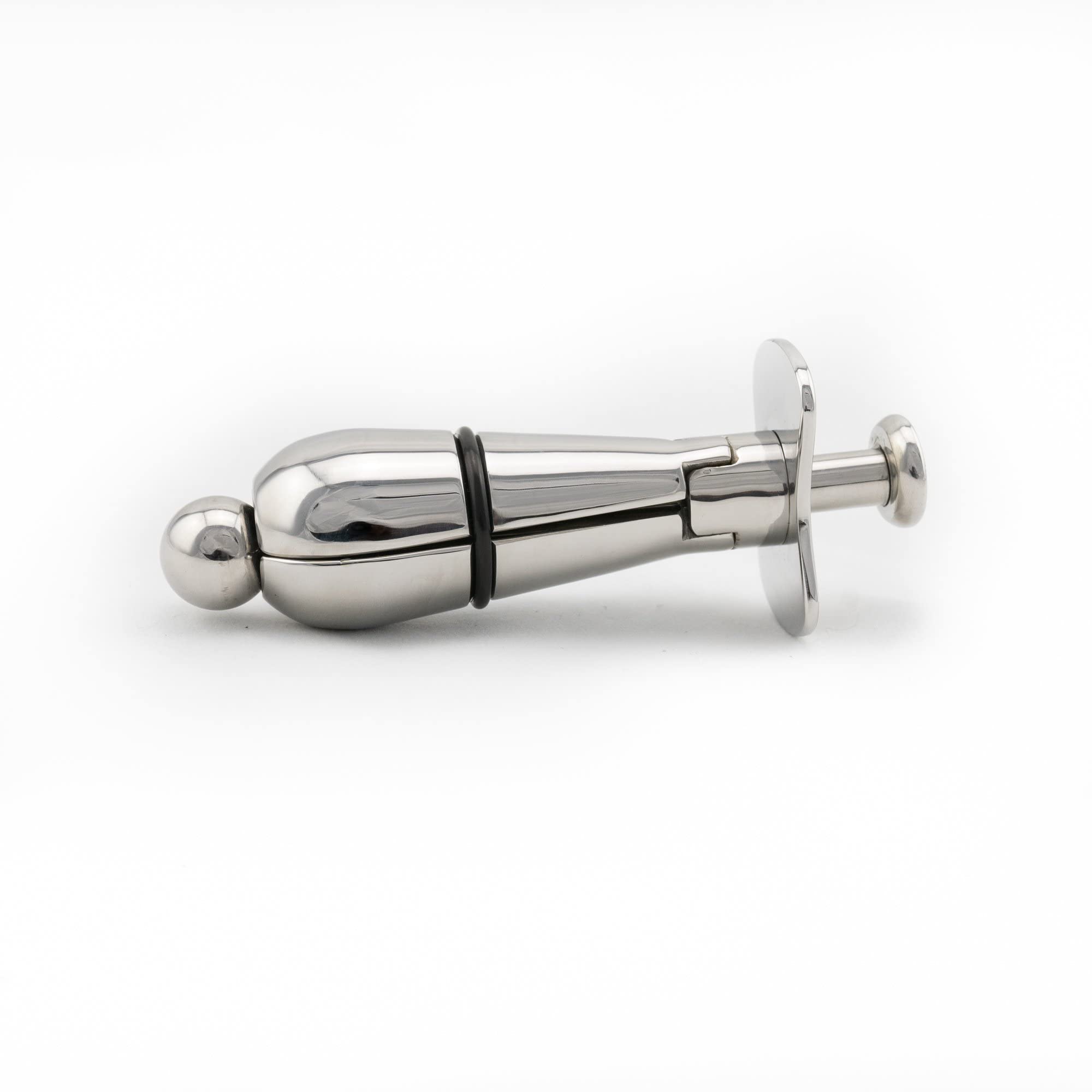 Hardrrr Junior Locking Butt Plug - Expandable Stainless Steel Anal Sex Toy (3.5cm to 4.8cm Diameter, 10cm Insertable) - High Quality Australian Made Metal Plug with Secure Locking Pin - Perfect for Beginners, Anal Training & Couples Play
