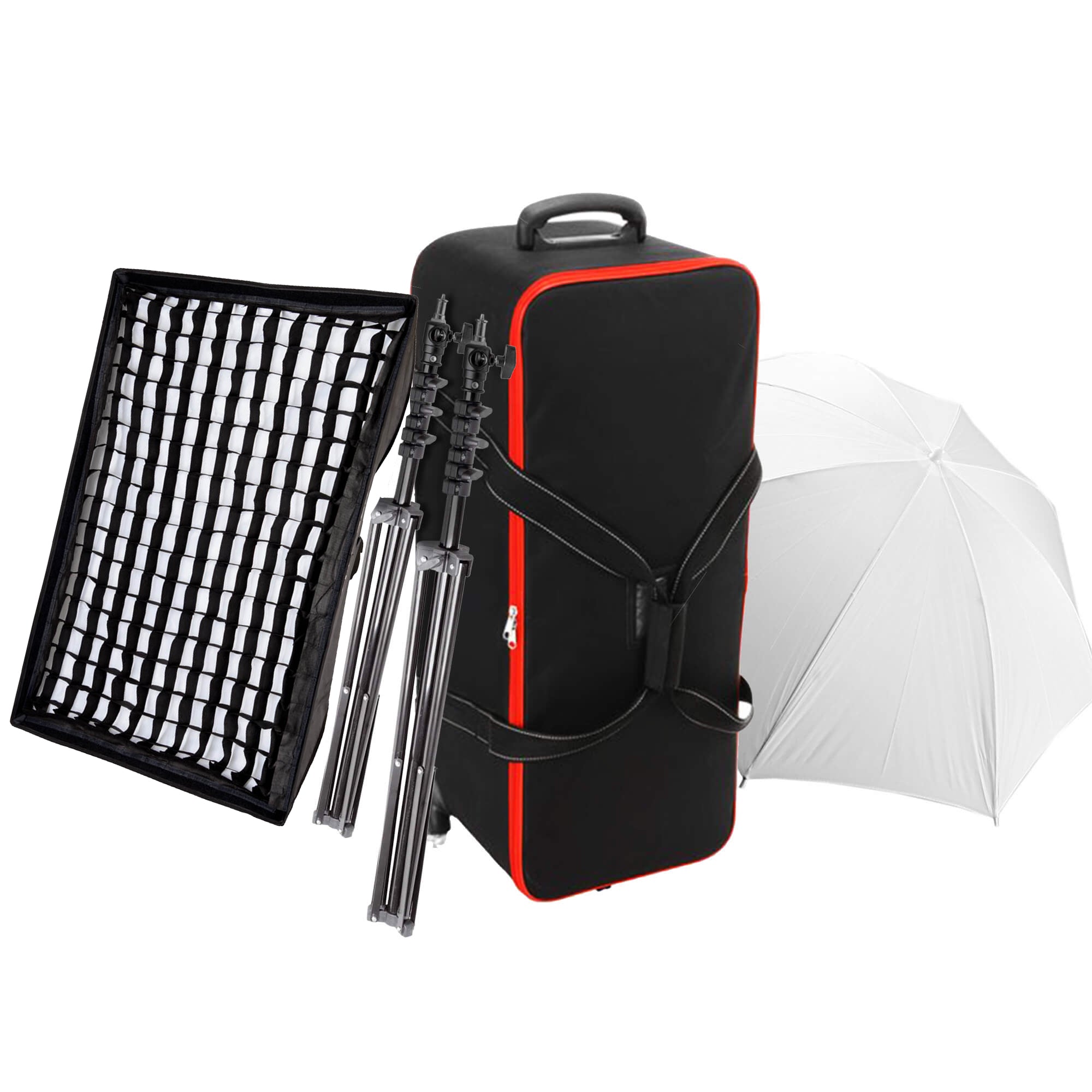 Professional Twin Kit Photography Lighting Set - 1x 60x90cm Softbox, 1x 40