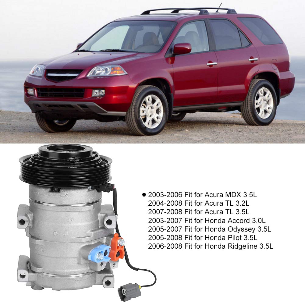 POCREATION AC Compressor for 3.0L 2003-2007 Vehicle Replacement - Easy to Install Air Conditioning Compressor (CO10736C 6512102) - Perfect for Car AC Repair & Maintenance