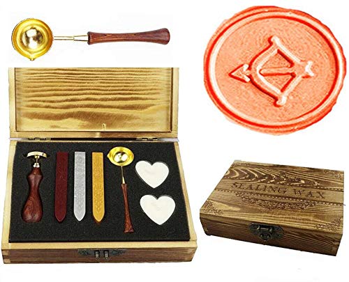 Vintage Wax Seal Stamp Kit - Wedding Invitation & Holiday Card Embellishment