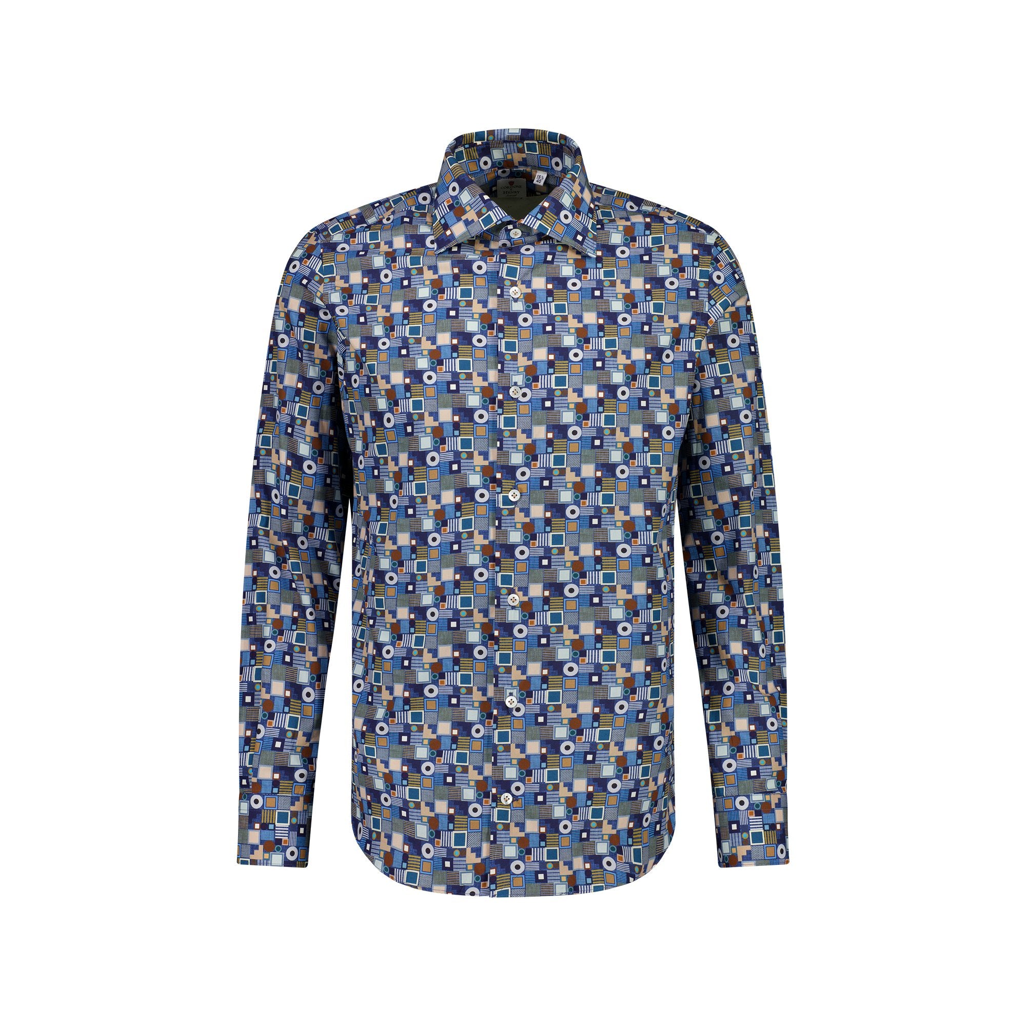 Blue Print Floral Shirt for Women - Stylish Cordone Flowerwear Top - Perfect for Spring Outfits, Date Nights & Office Wear