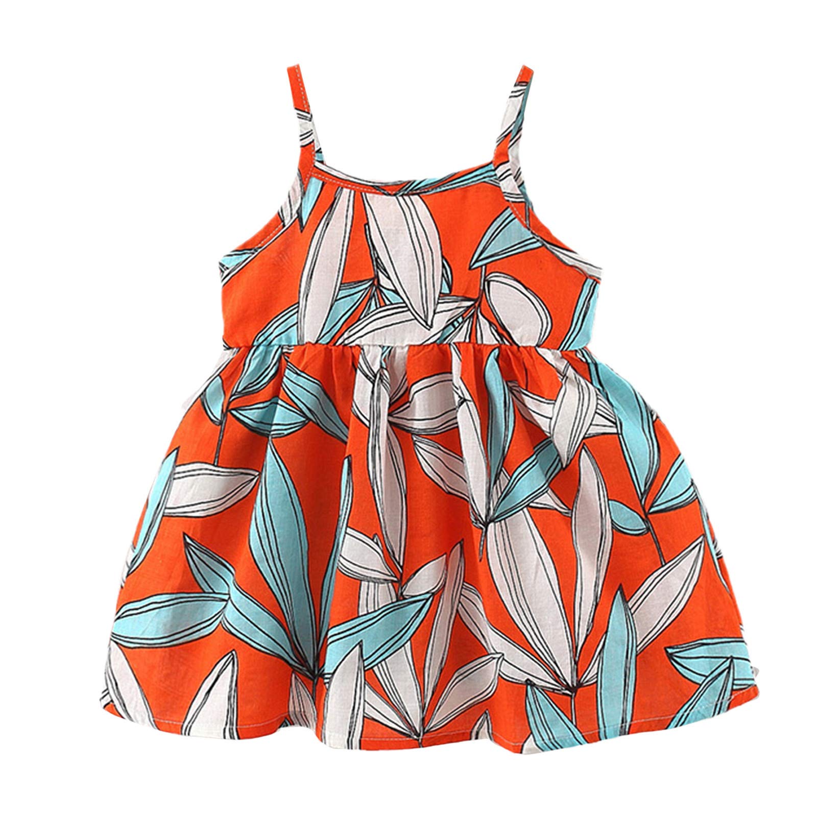 Floral Sleeveless Toddler Dress for Girls - Summer Beach Slip Dress - Perfect for Outdoor Play, Vacation & Photo Shoots