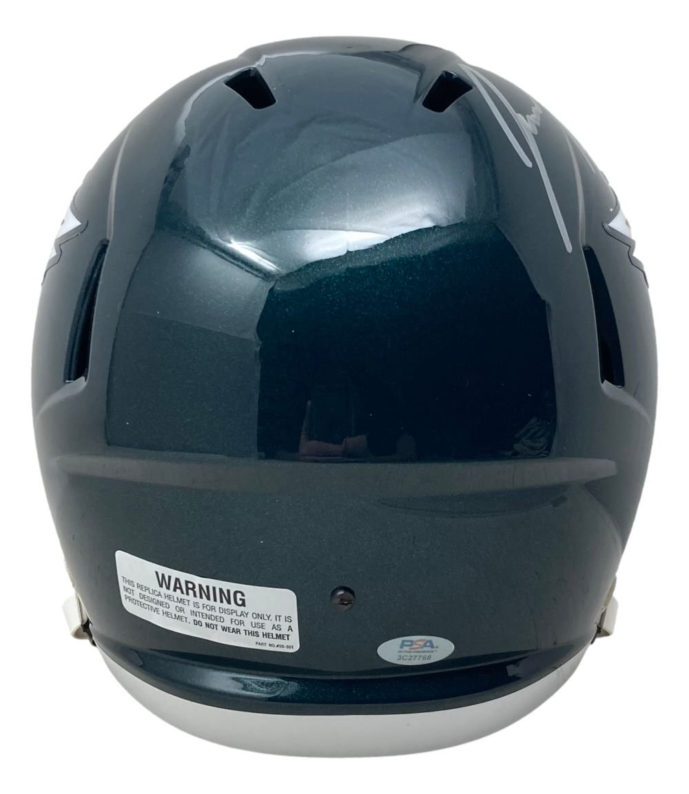 Jason Kelce Autographed Philadelphia Eagles Speed Replica Football Helmet with PSA ITP Hologram & Display Case - Perfect for Eagles Fans, Sports Memorabilia Collectors & Man Cave Decor