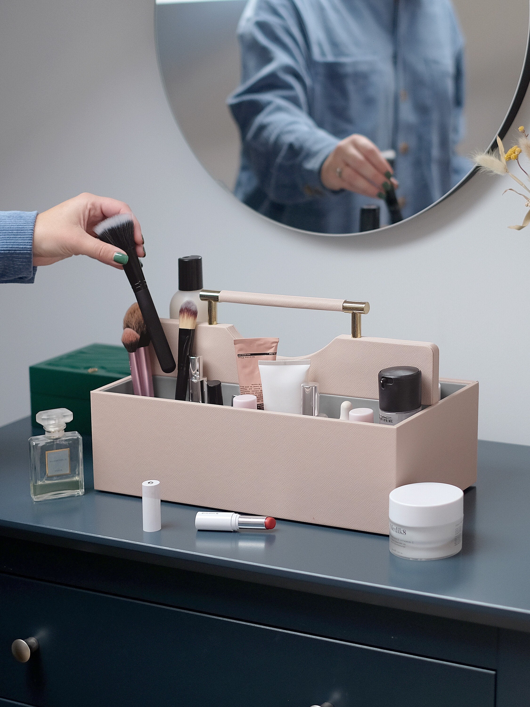 Large Cosmetic Organizer with Multiple Compartments - Perfect for Makeup Storage & Travel | Beauty Vanity & Bathroom Organization