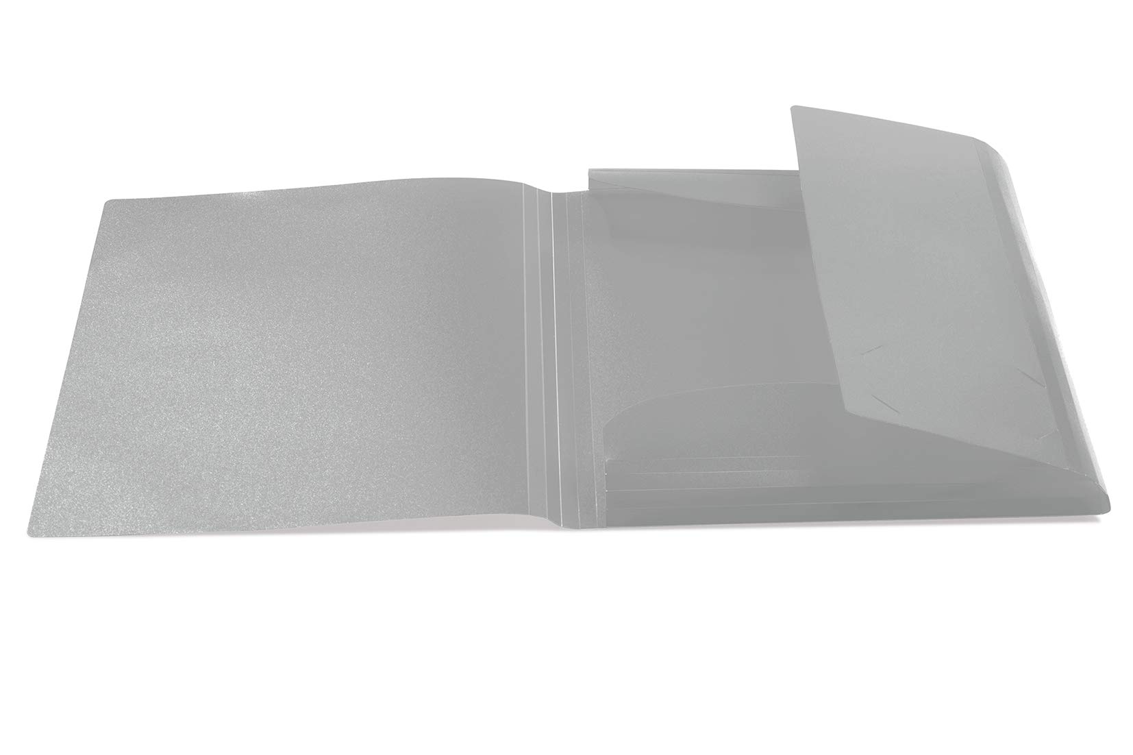 HERMA Elastic Folder A3 Translucent Grey - Durable Plastic, Washable, Heavy-Duty Organizer with Inner Flaps & Elastic Band - Perfect for Kids, Boys & Girls - Ideal for School, Art Projects & Office Organization