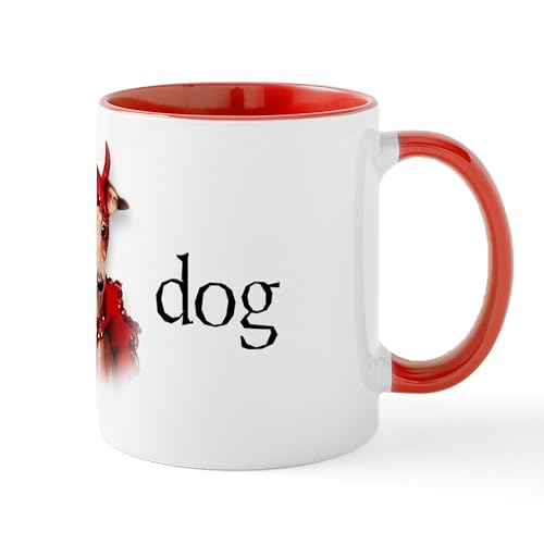 White/Red Inside - Italian Greyhound Devil Dog Mug