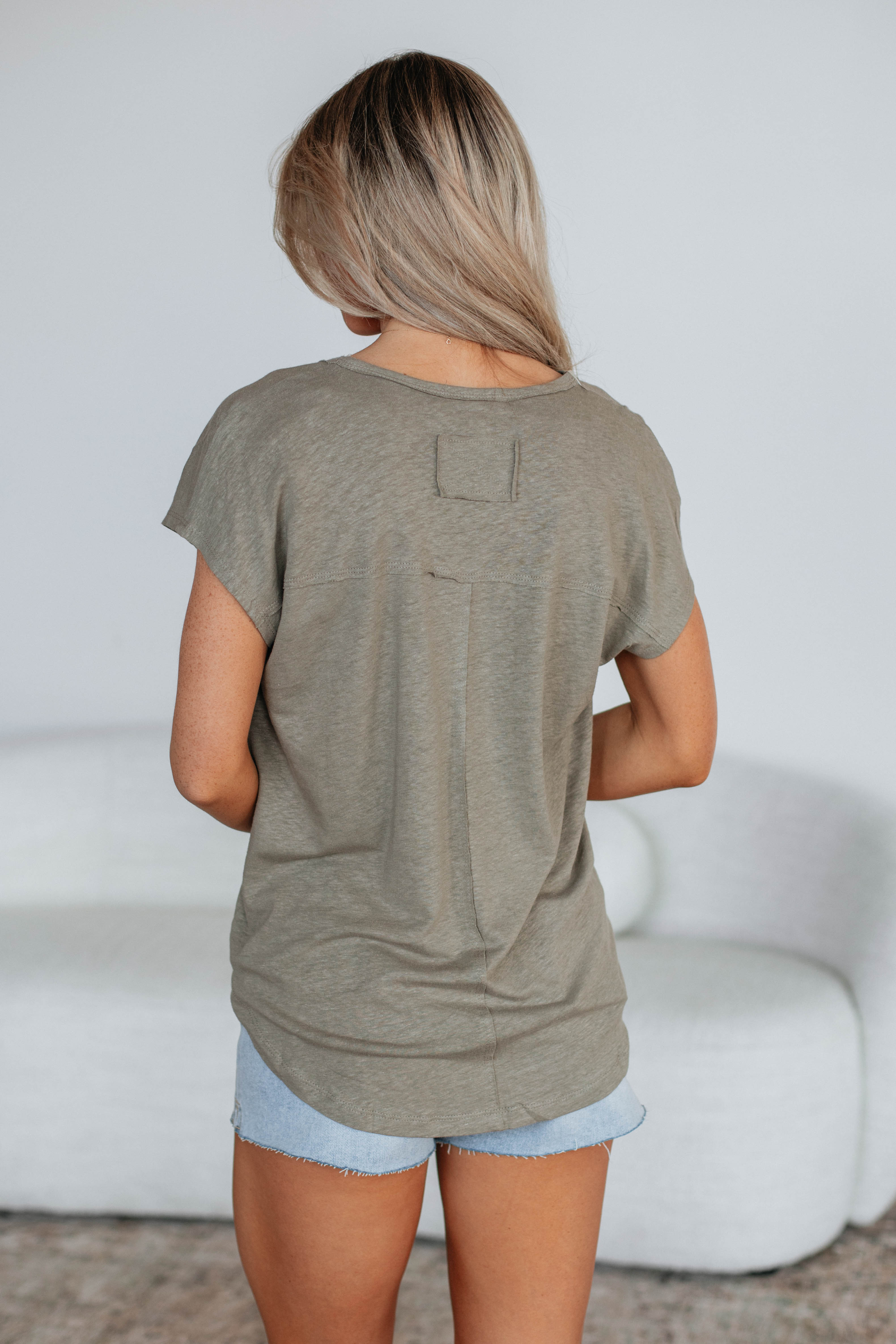 Arden Women's Linen Blouse - Artichoke Green | Breathable Summer Tops for Casual Outings & Beach Vacations