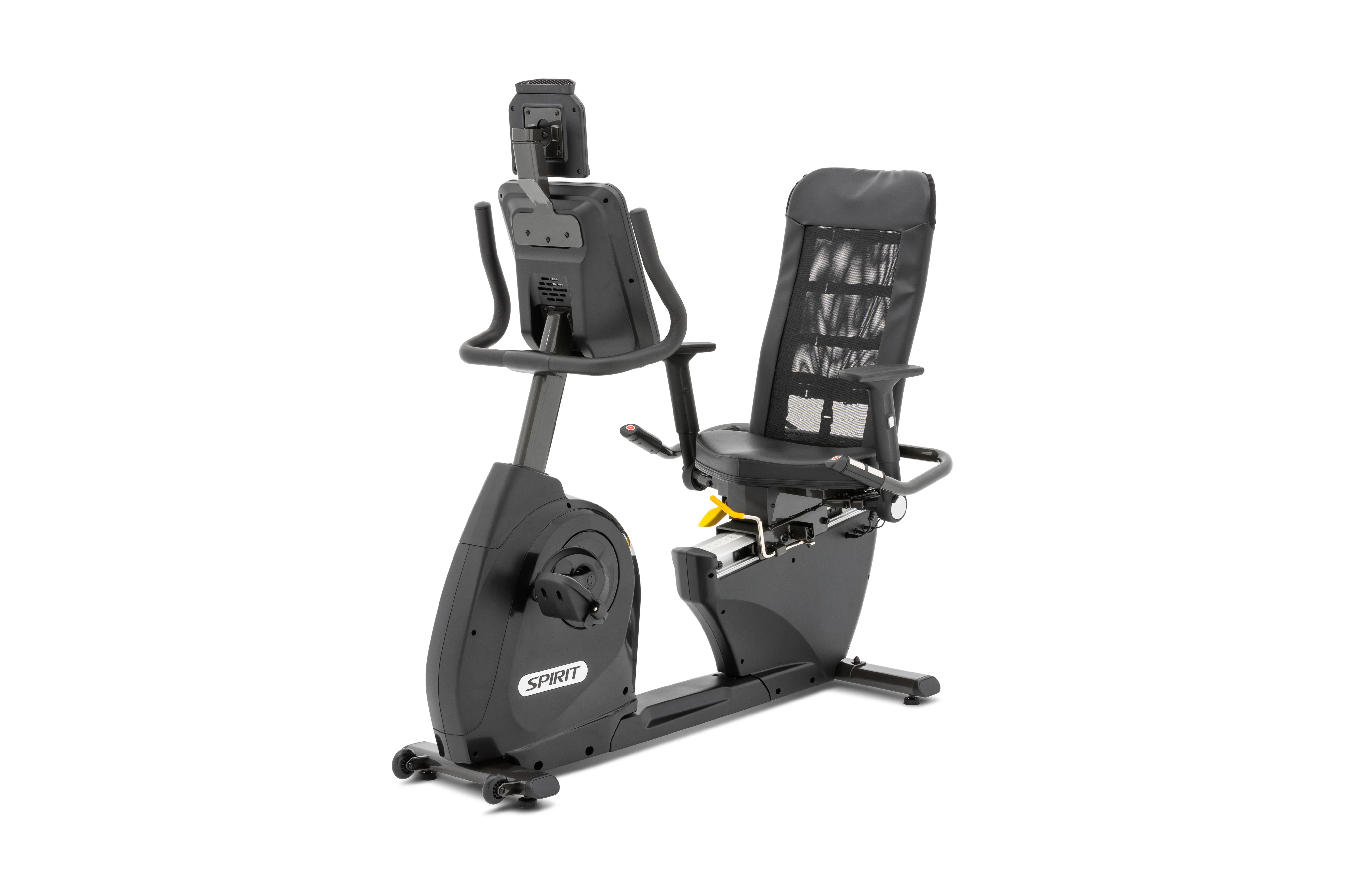 Spirit XBR55ENT Recumbent Exercise Bike with Entertainment Series - Home Gym Equipment for Cardio Workout & Indoor Cycling Training