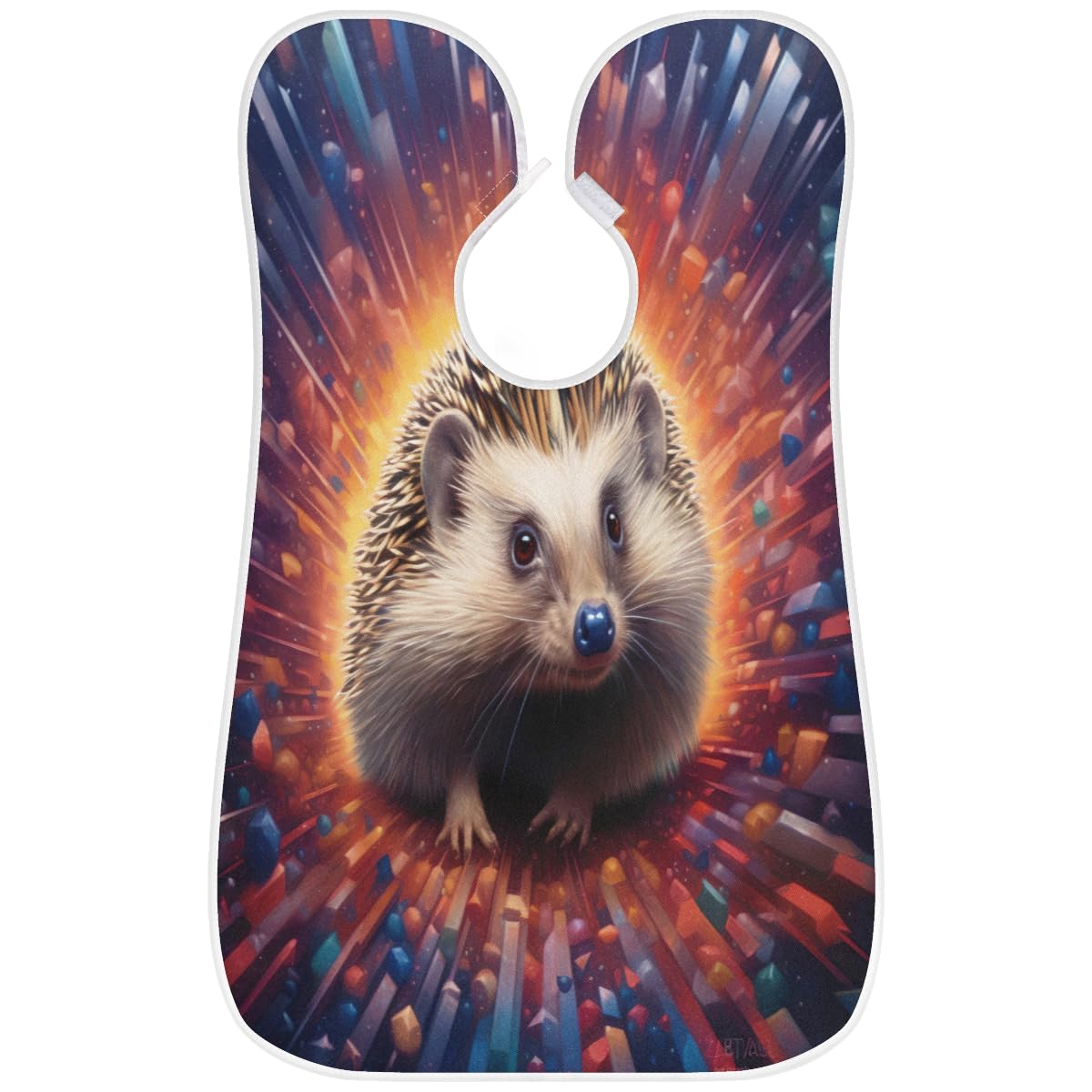 Men's Hedgehog Outer Space Beard Shaving Bib - Waterproof Hair Dye Apron for Barbers & Stylists, Sink Hair Catcher for Beard Trimming & Lineup - Perfect Gift for Grooming & Makeup Artists (Home Salon & Professional Use)