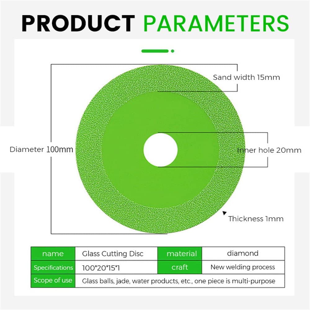 3PCS Ultra Thin Diamond Glass Cutting Discs - 3/4
