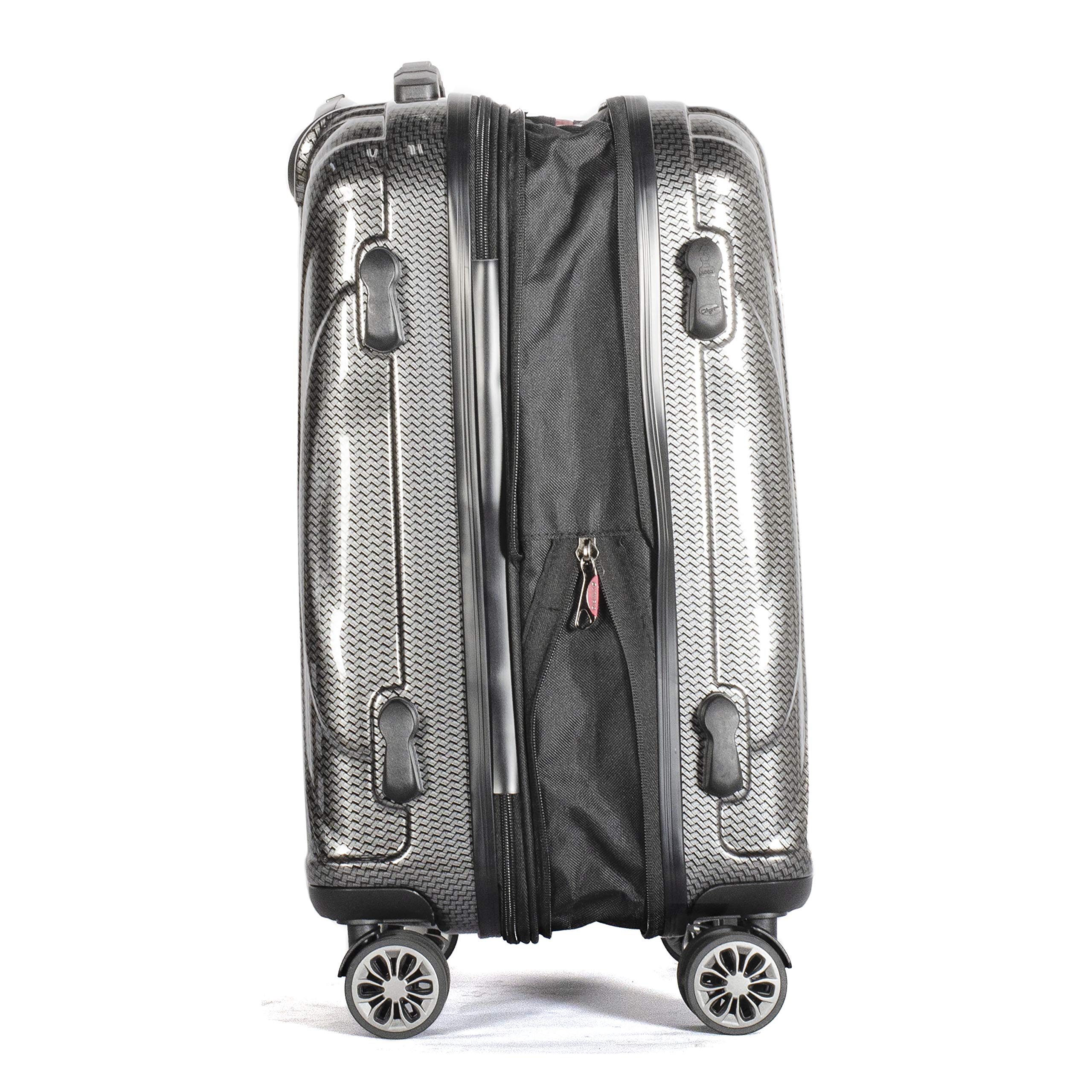 Olympia U.S.A. Phoenix 3-Piece Expandable Lightweight Hardside Luggage Set with 360° Spinner Wheels, TSA Lock & Laptop Compartment - Perfect for Business Travel, Family Vacations & International Trips