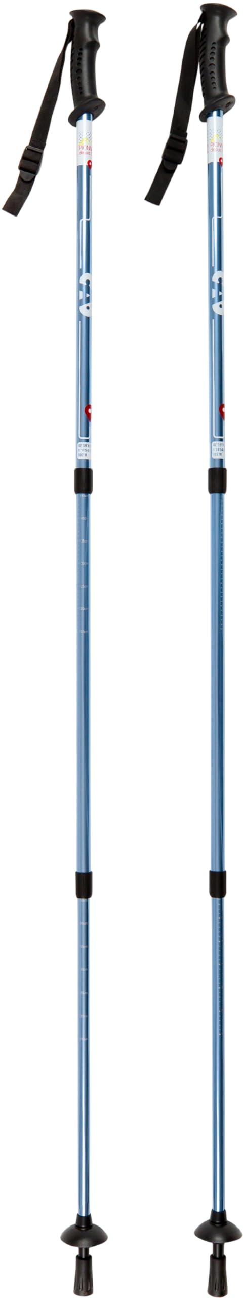Lightweight Adjustable Trekking Poles for Hiking & Backpacking - Pair of 2 with Anti-Shock Tips - Perfect for Camping, Mountain Climbing & Outdoor Adventures