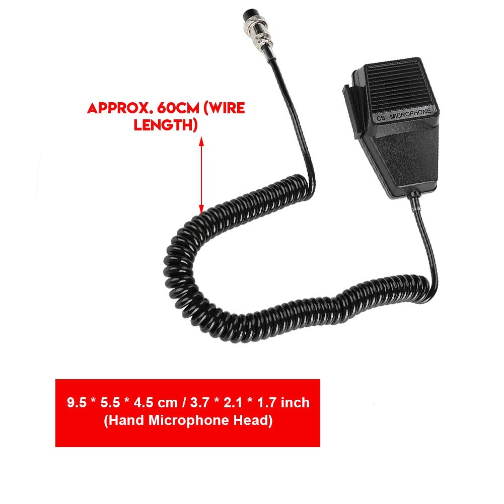 Handheld CB Radio Microphone - 4 Pin Walkie Talkie Hand Mic for Cobra PR240 PR245 PR350 PR375 PR550 - Perfect for Truckers, Off-Roading & Emergency Communication