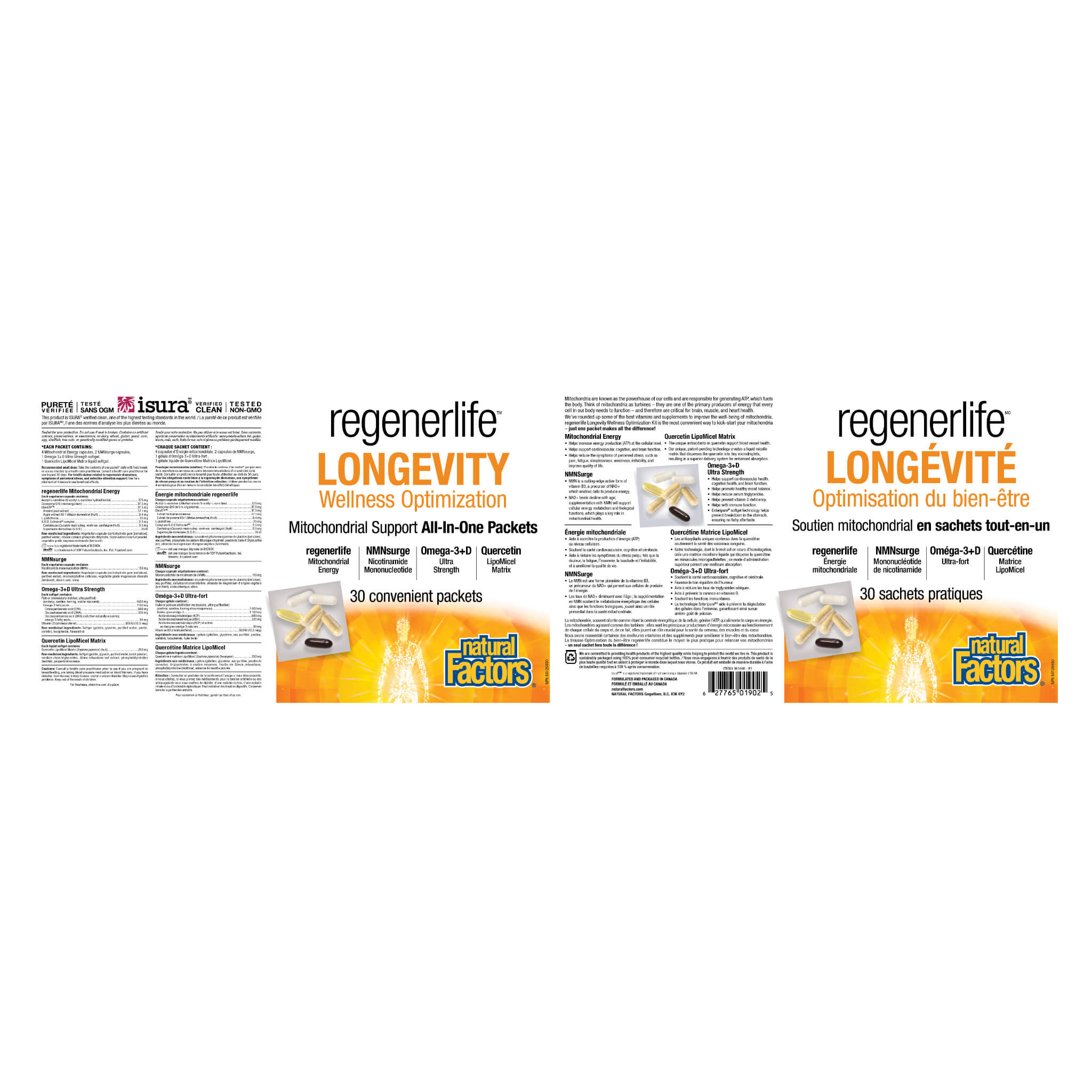 RegenerLife Longevity Kit - Anti-Aging Supplement Set with NAD+ Boosters & Collagen Support for Cellular Health | Daily Wellness Routine & Healthy Lifestyle Enhancement