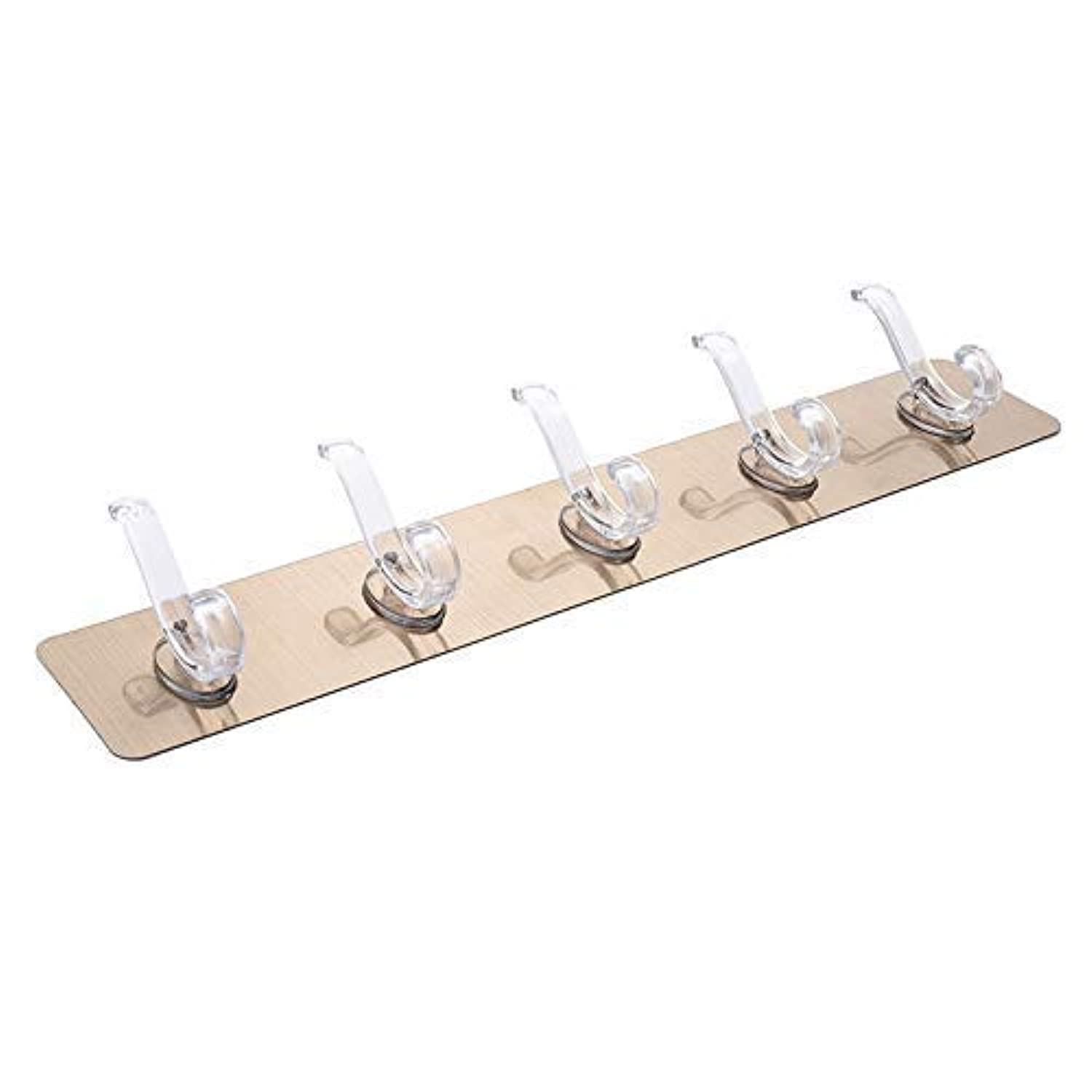 ZURATO 5-Pack No Drill Self Adhesive Towel Hooks - Strong Sticky Wall Mount Hangers for Bathroom, Kitchen, Rail (44 x 8cm, Multicolor) - Perfect for Organizing Towels, Robes & Utensils in Home & Office Spaces