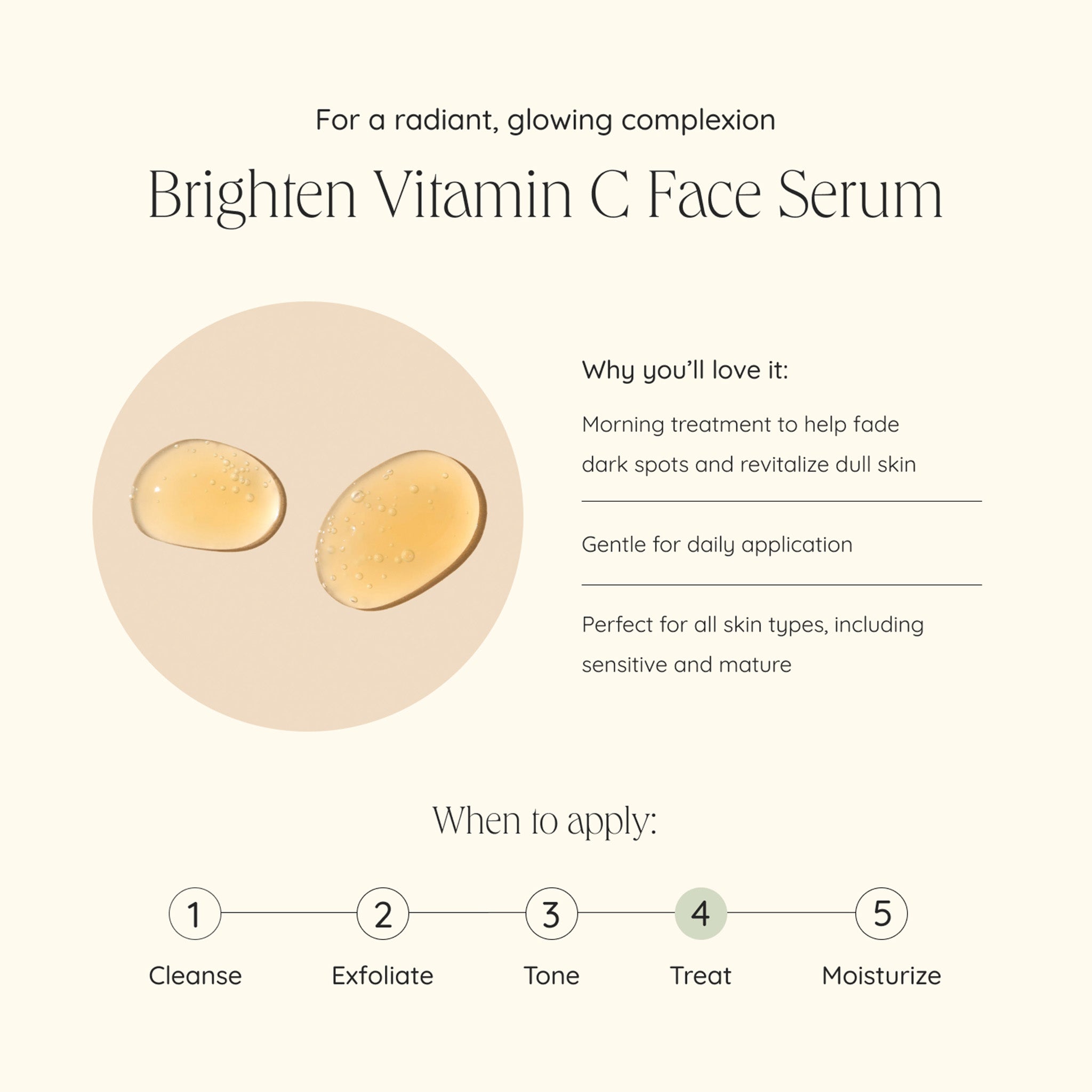 Best Vitamin C Face Serum for Brightening Skin - Anti-Aging & Dark Spot Treatment - Perfect for Morning Skincare Routine & Glowing Complexion